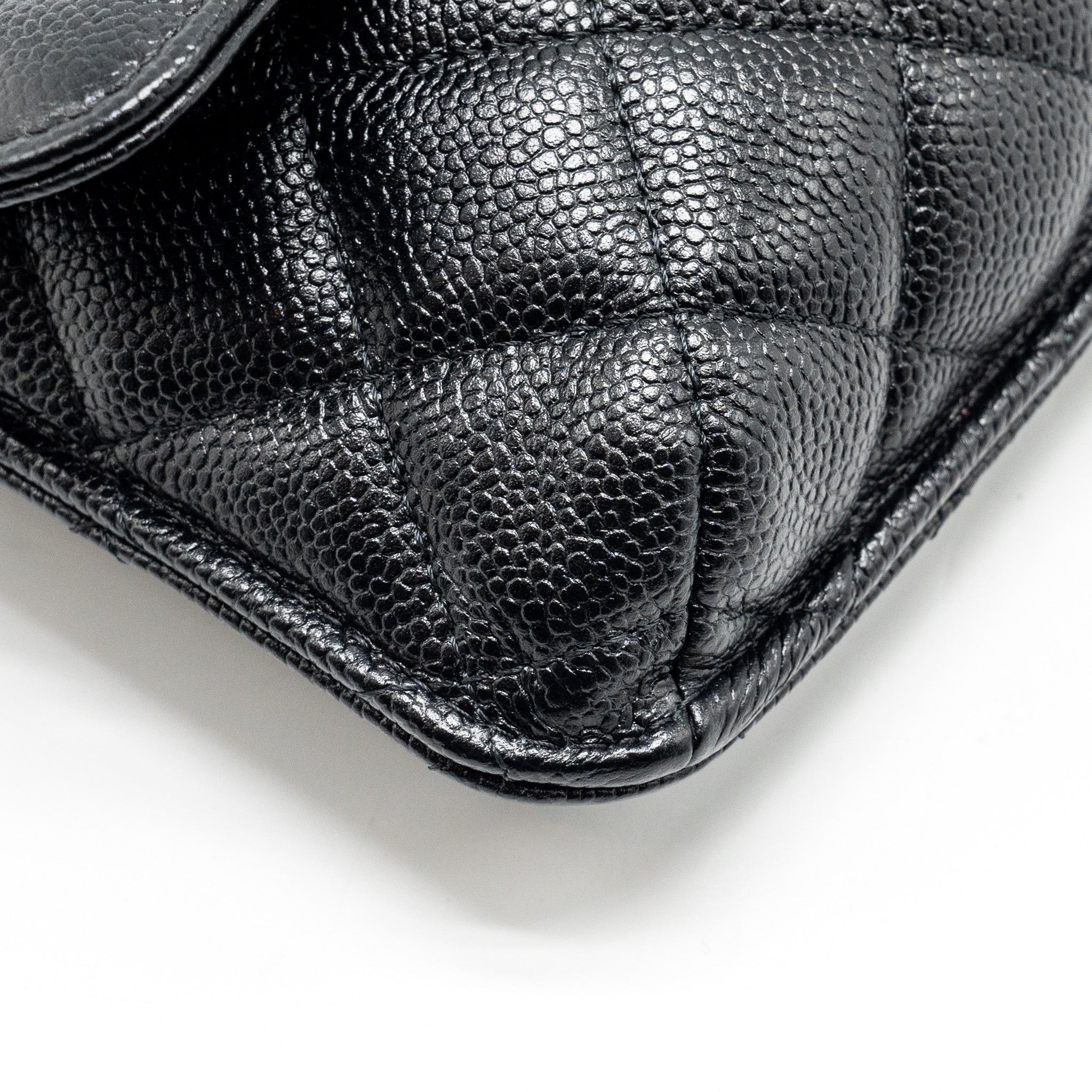 Chanel Chain Wallet /Foldable Shopping Tote Caviar/Jersey Fabric Black/Multicolour L