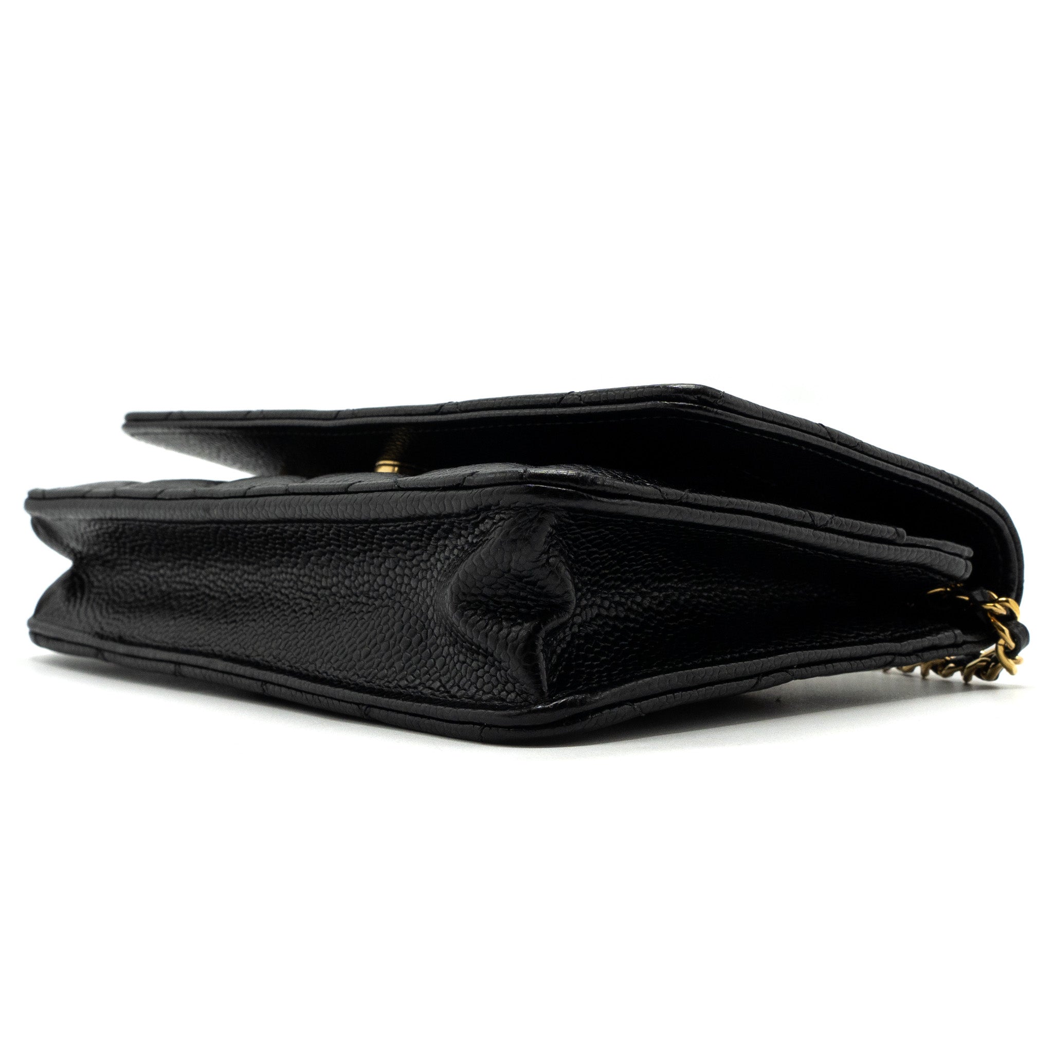 Chanel Classic Wallet On Chain Caviar Black (Microchip)