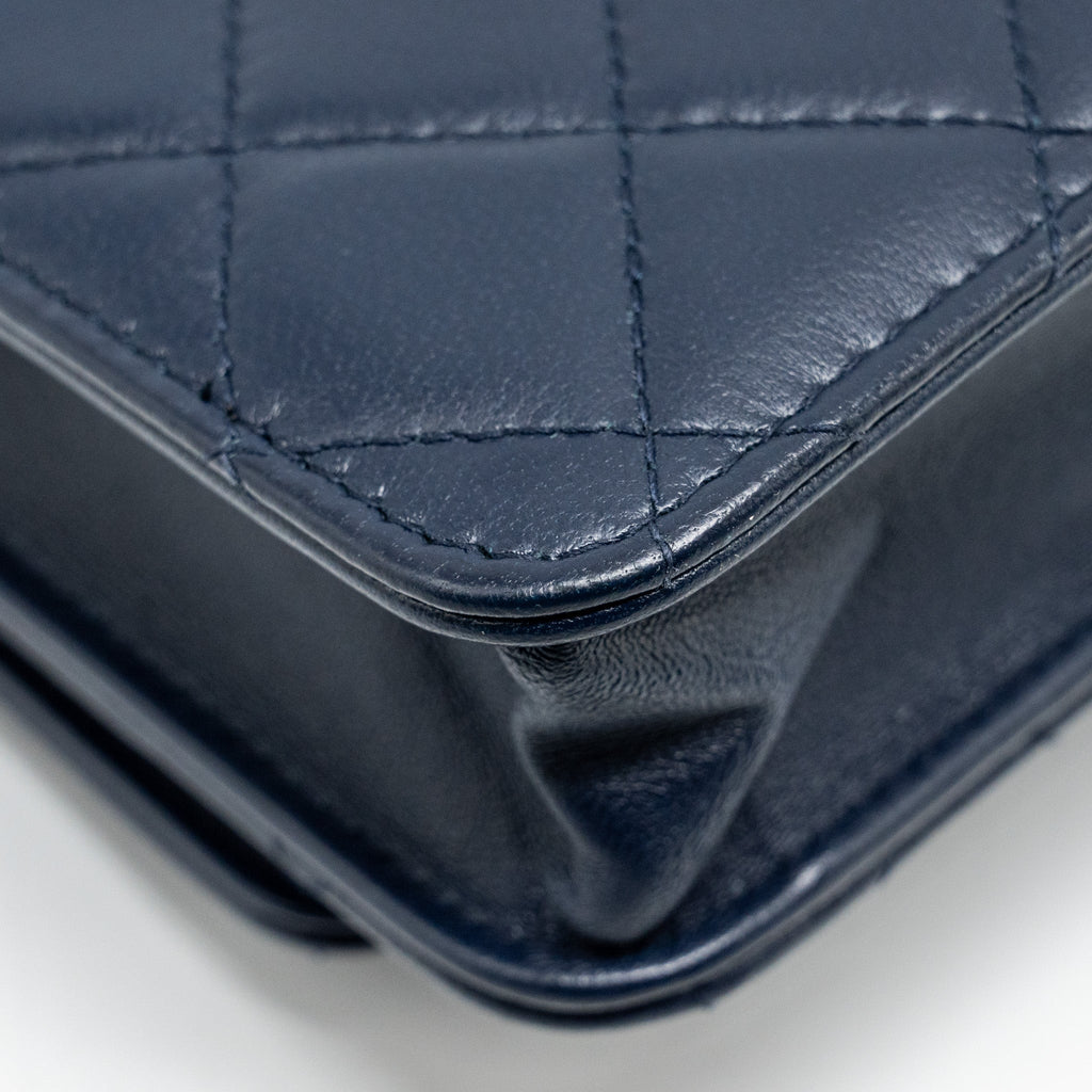 Chanel Trendy CC Wallet On Chain Lambskin Navy L