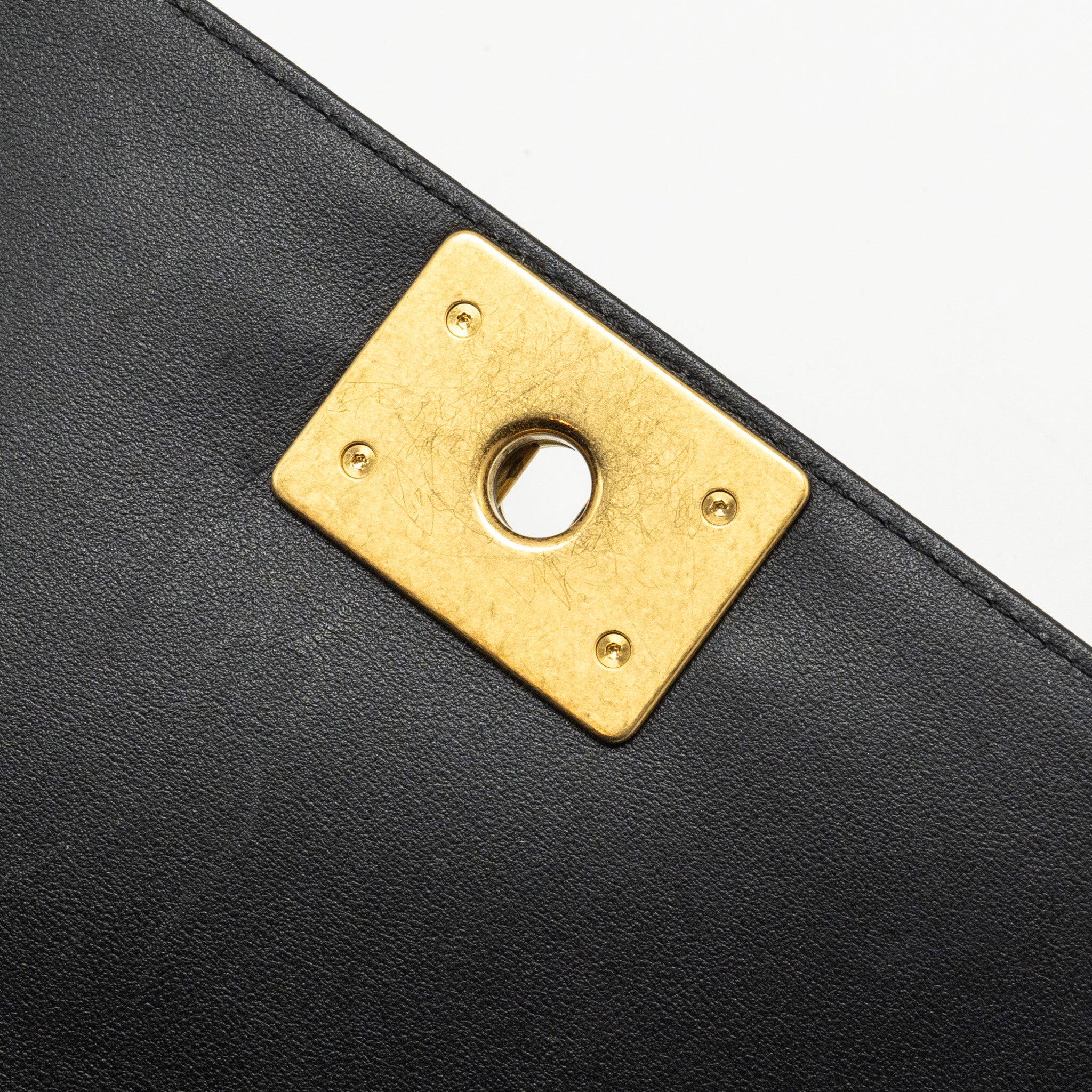 Chanel Small Boy Bag Calfskin Black  (microchip)