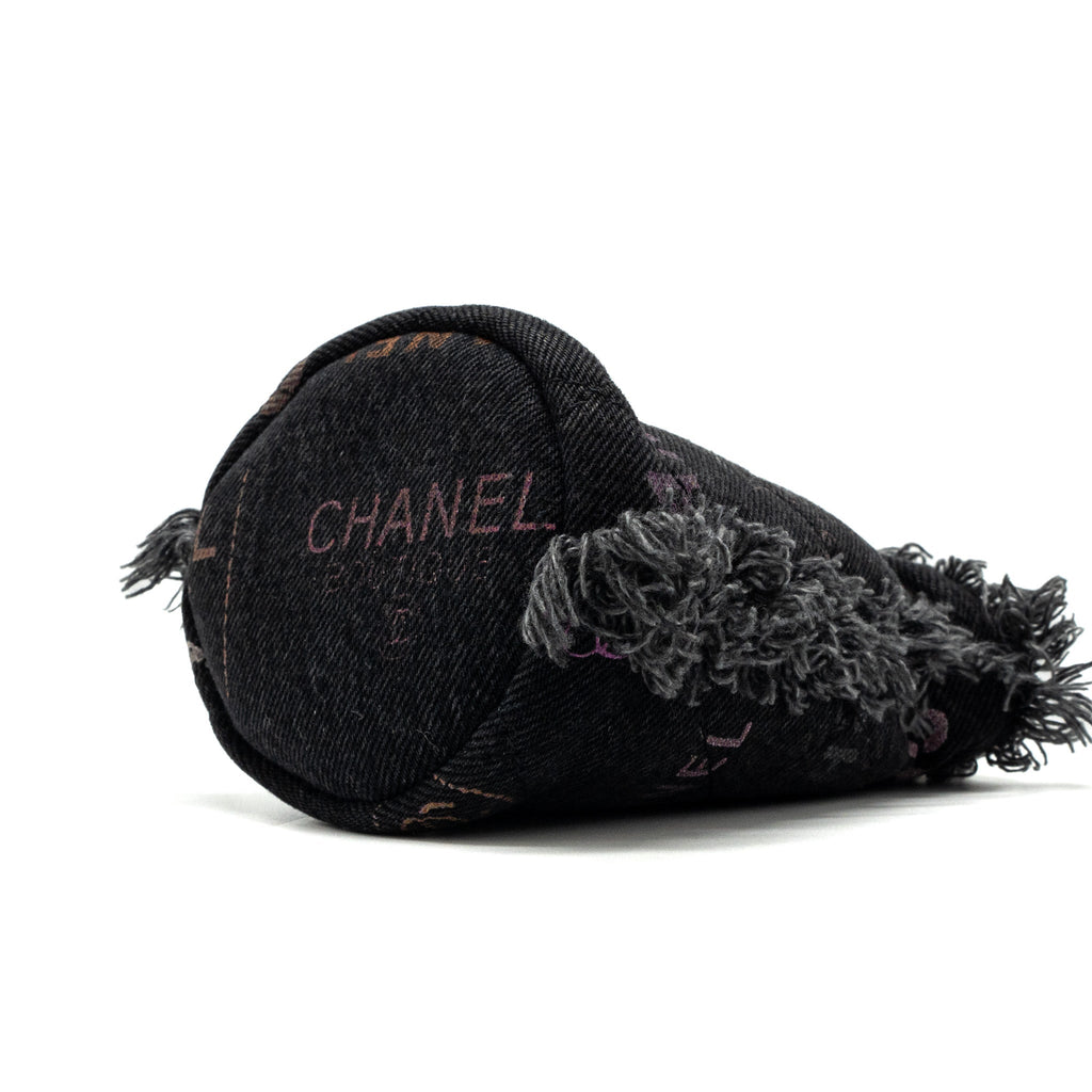 Chanel Super Mini Bucket Bag Black Denim L