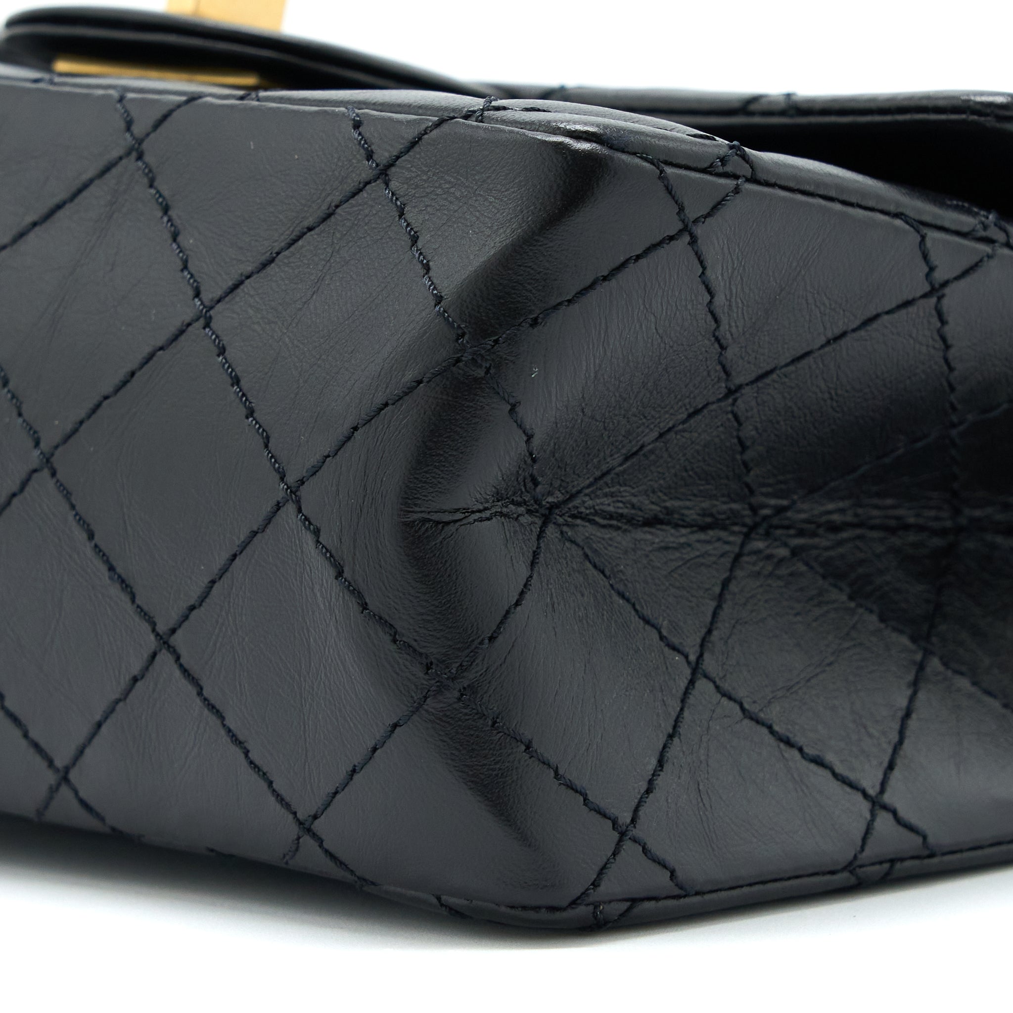 Chanel Mini 2.55 Reissue Flap Bag Aged Calfskin Black Brushed  (Microchip)