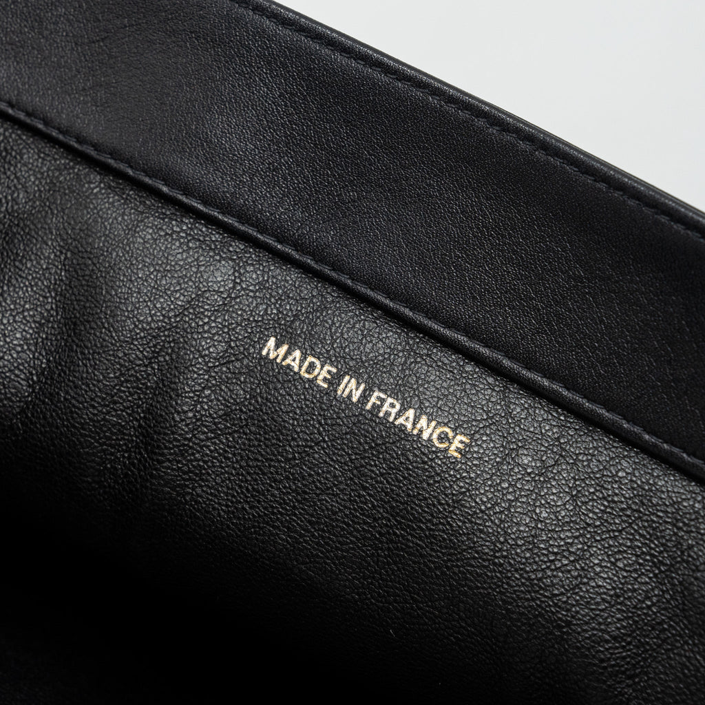 Chanel Vintage Tote Bag Calfskin Black