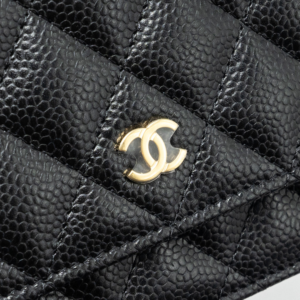 Chanel Classic Wallet on Chain Caviar black  (microchip)