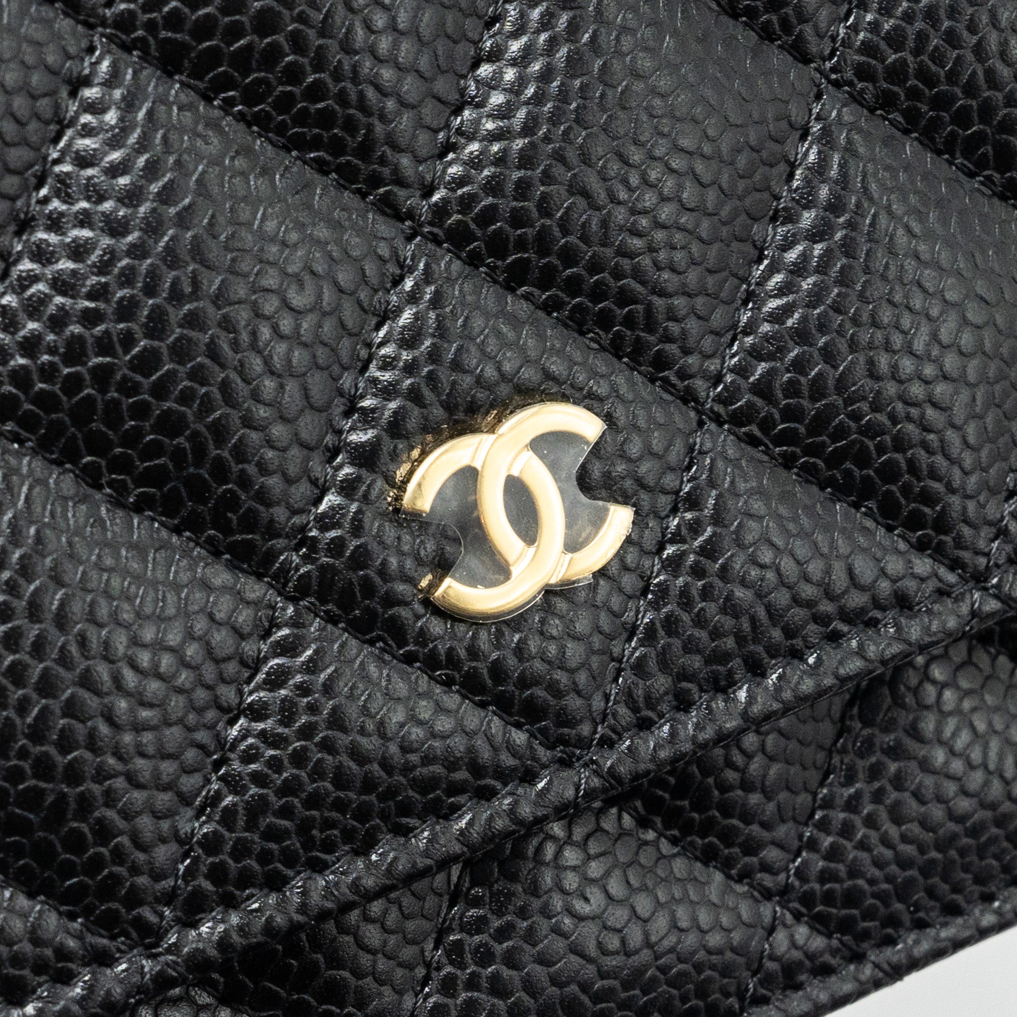 Chanel Classic Wallet on Chain Caviar black  (microchip)