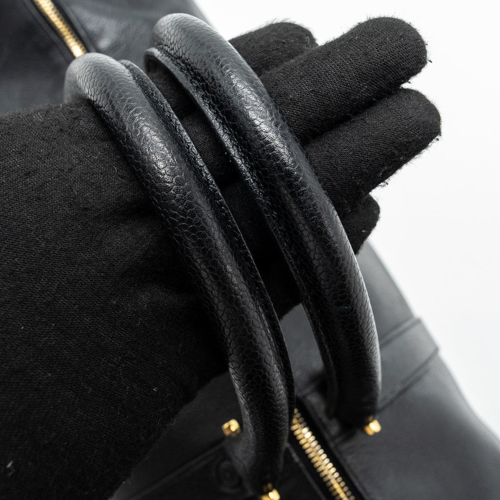 Chanel Vintage Travel Bag Caviar Black