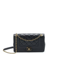 Chanel CC Logo Flap Bag Lambskin Black
