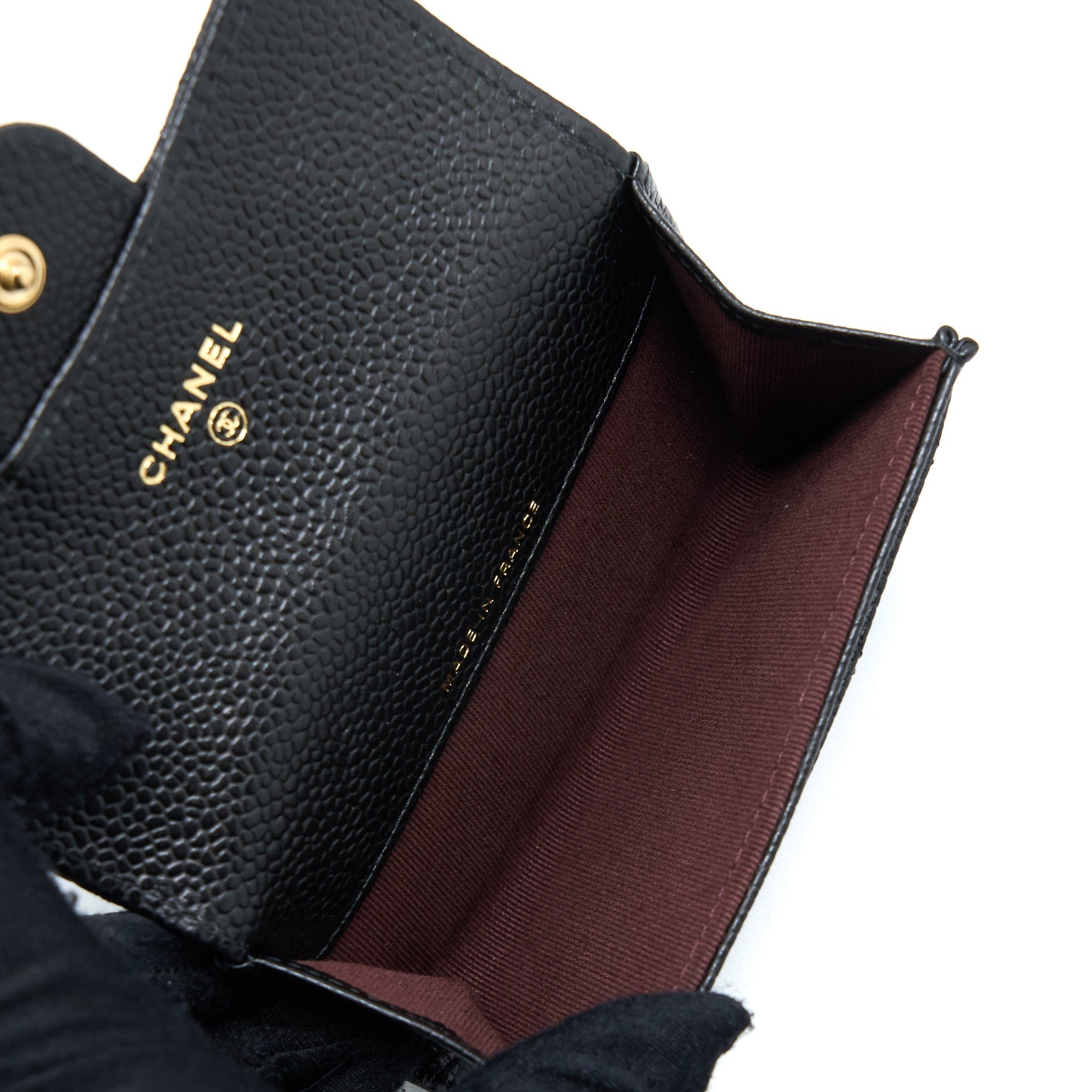 Chanel Classic Flap Cardholder Caviar Black