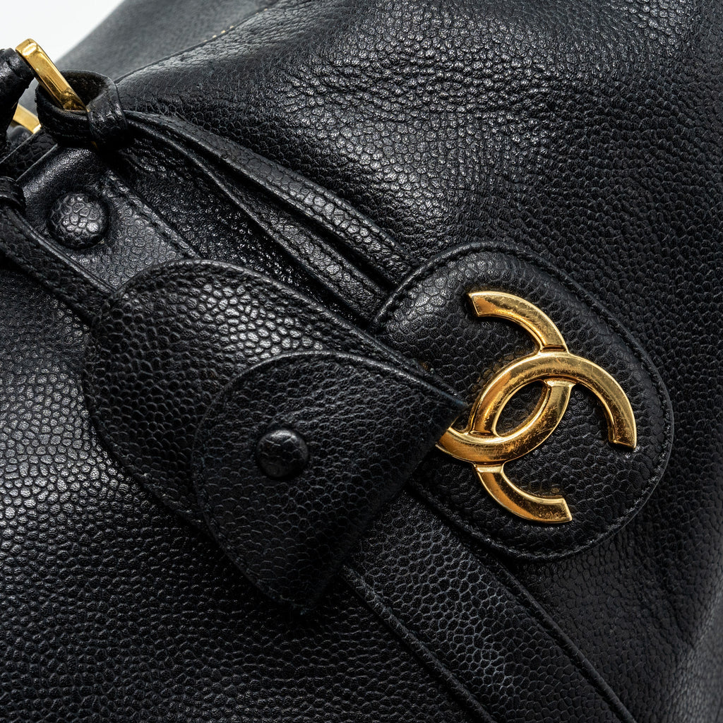 Chanel Vintage Travel Bag Caviar Black