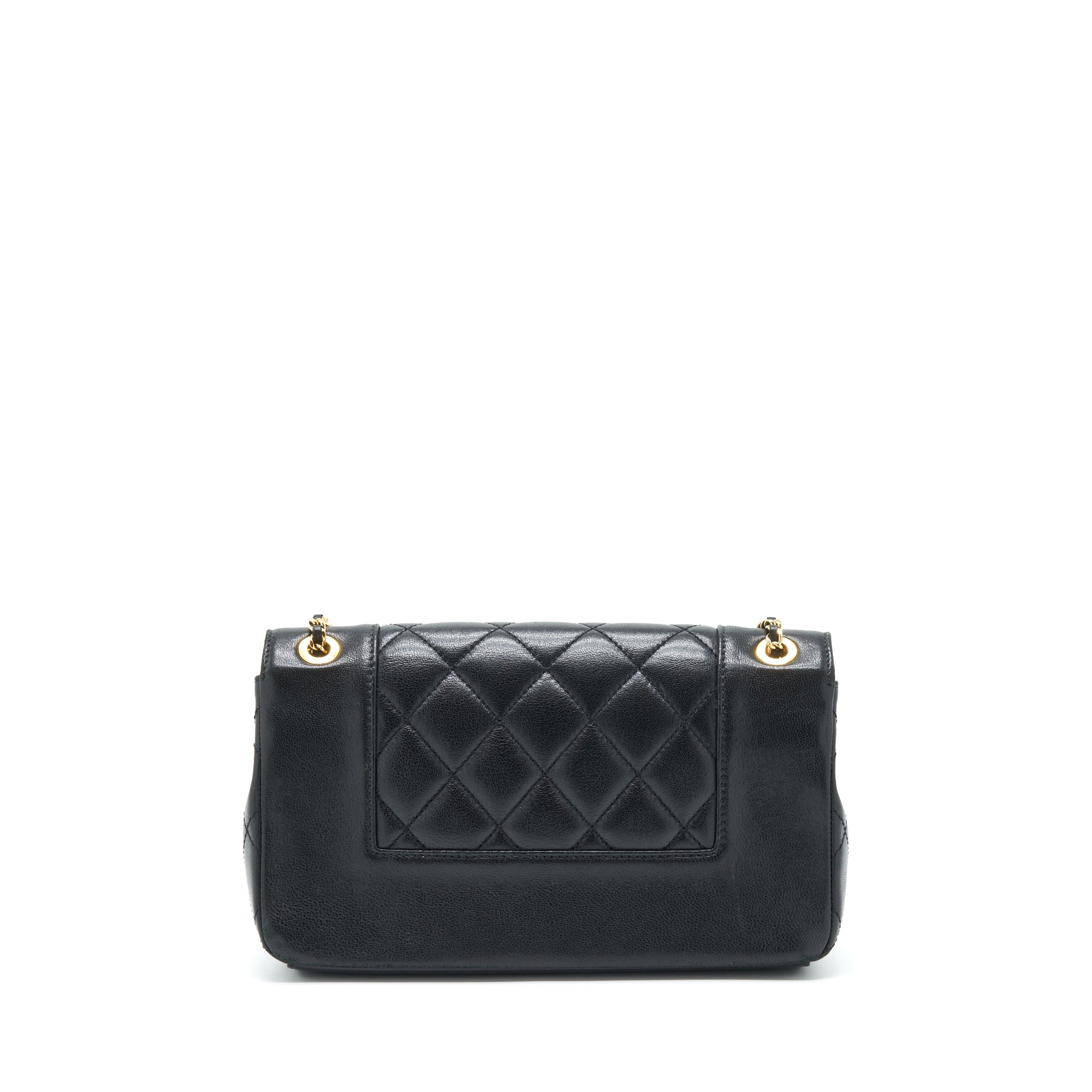 Chanel CC Logo Flap Bag Lambskin Black