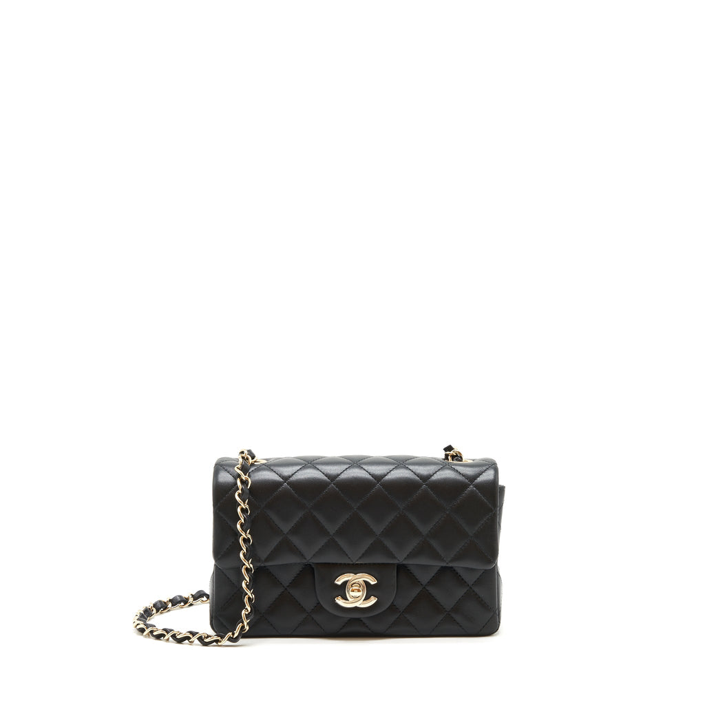 Chanel Mini rectangular flap Bag Lambskin Black L