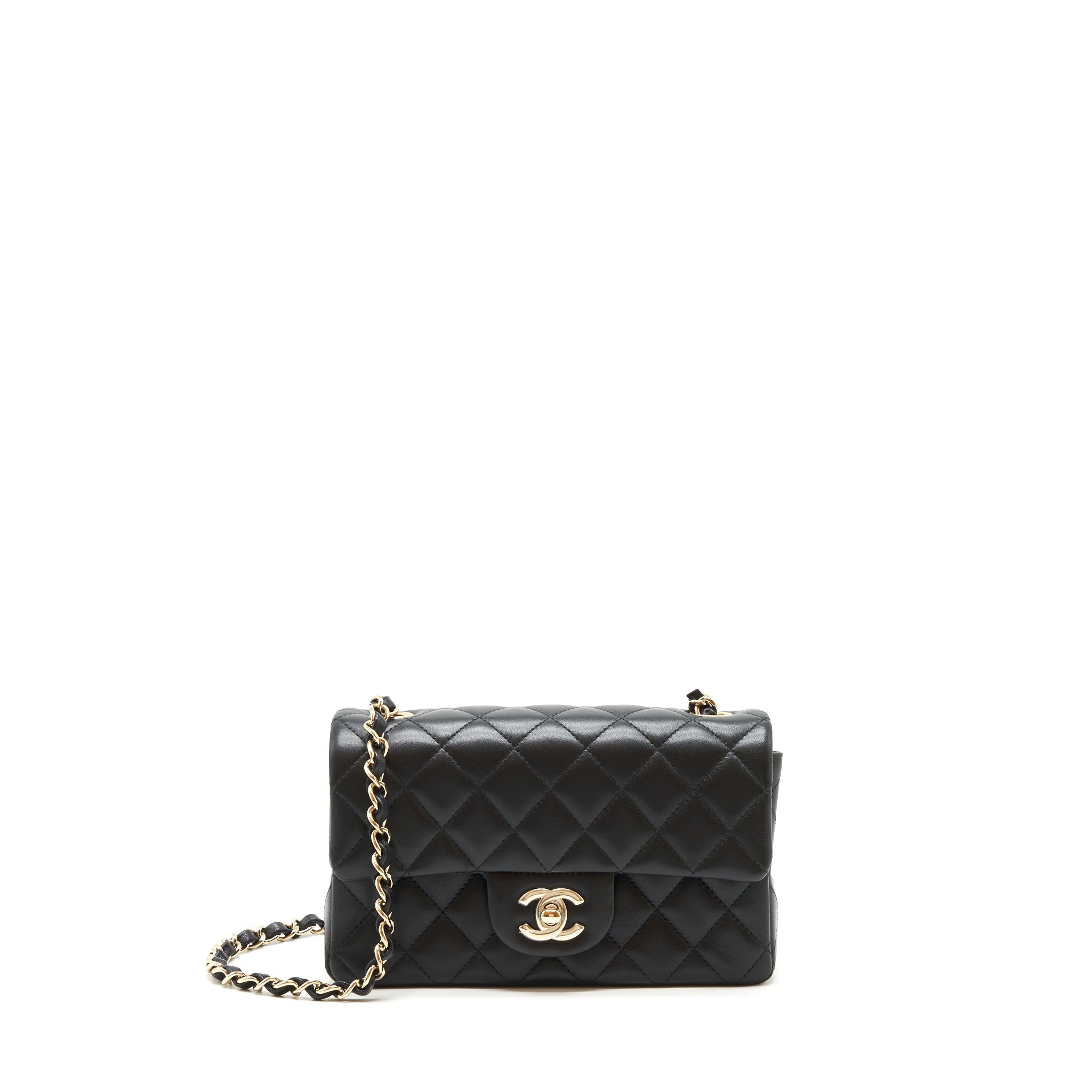 Chanel Mini rectangular flap Bag Lambskin Black L