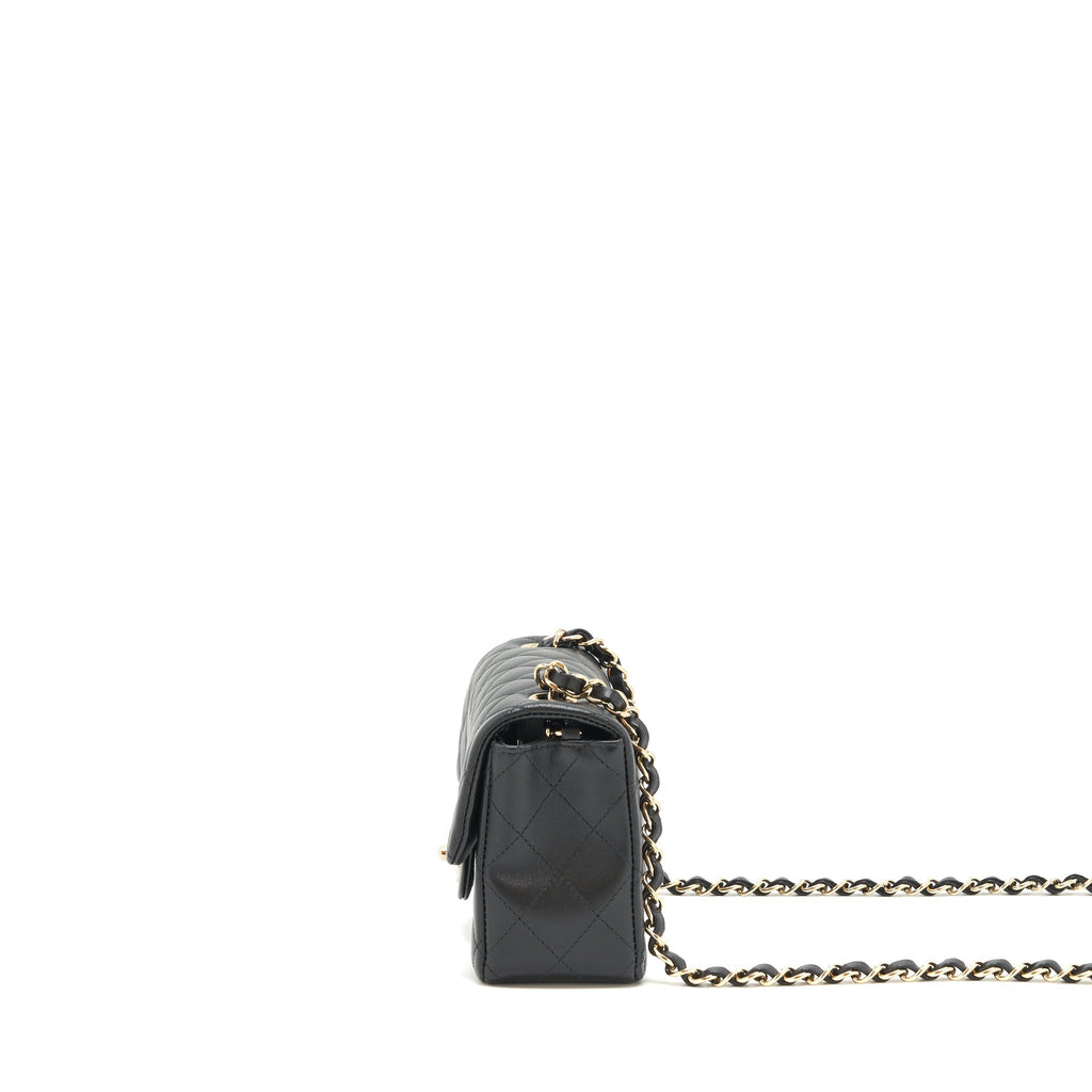 Chanel Mini rectangular flap Bag Lambskin Black L