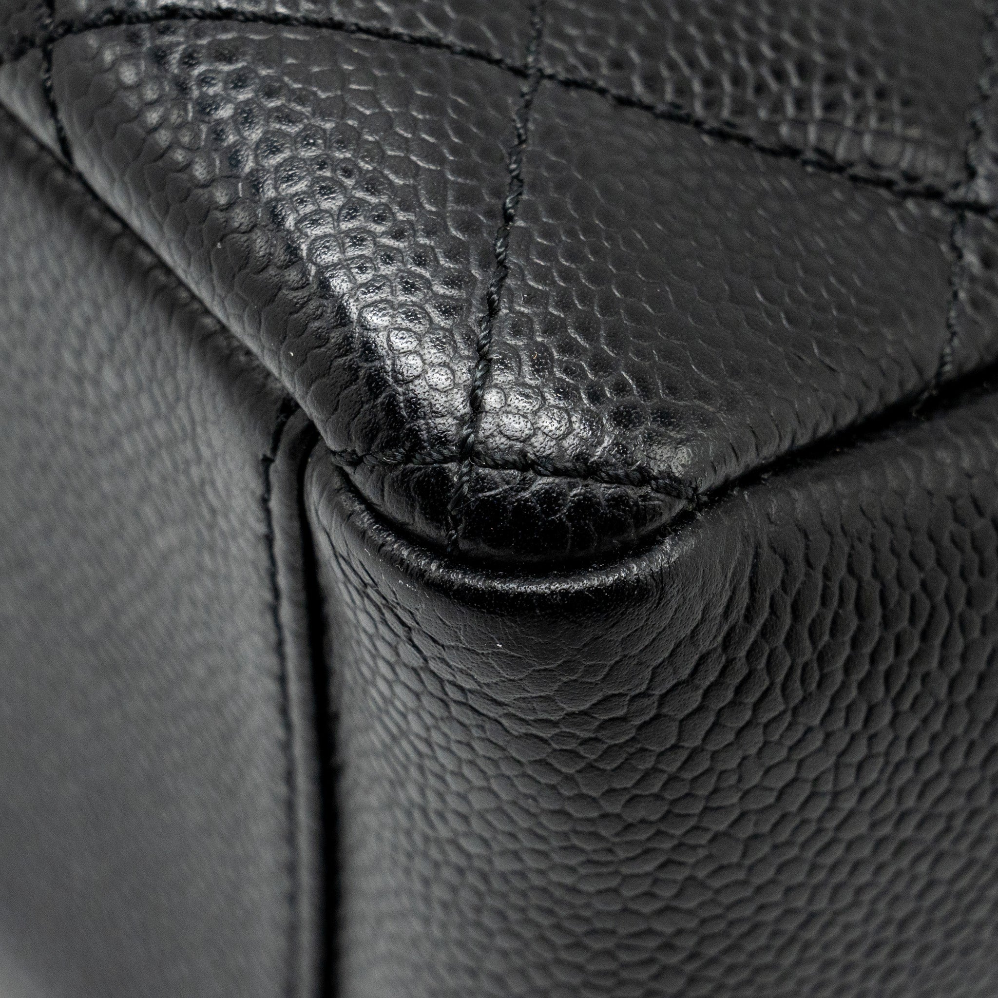 Chanel Petit Shopping Tote Bag Caviar Black