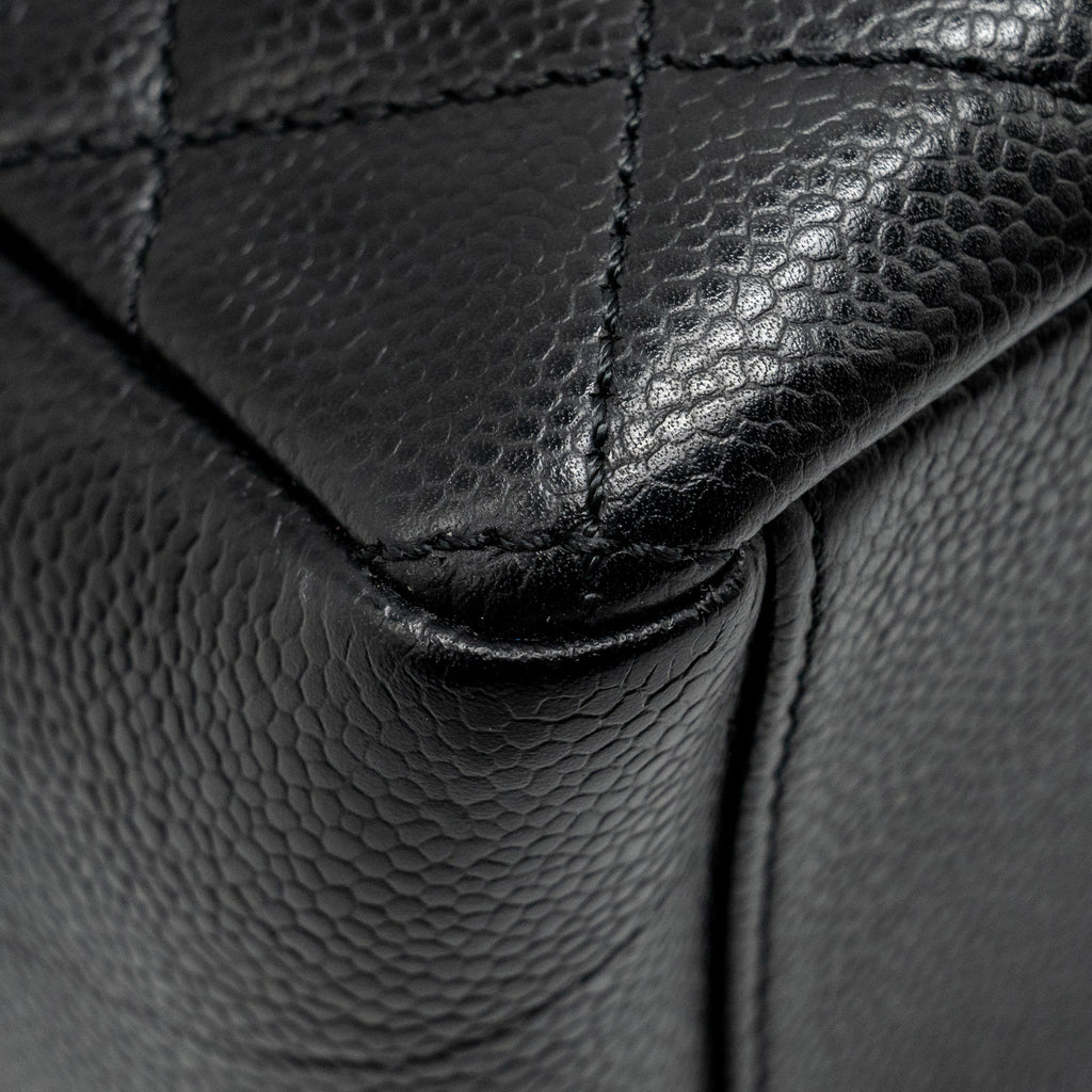 Chanel Petit Shopping Tote Bag Caviar Black