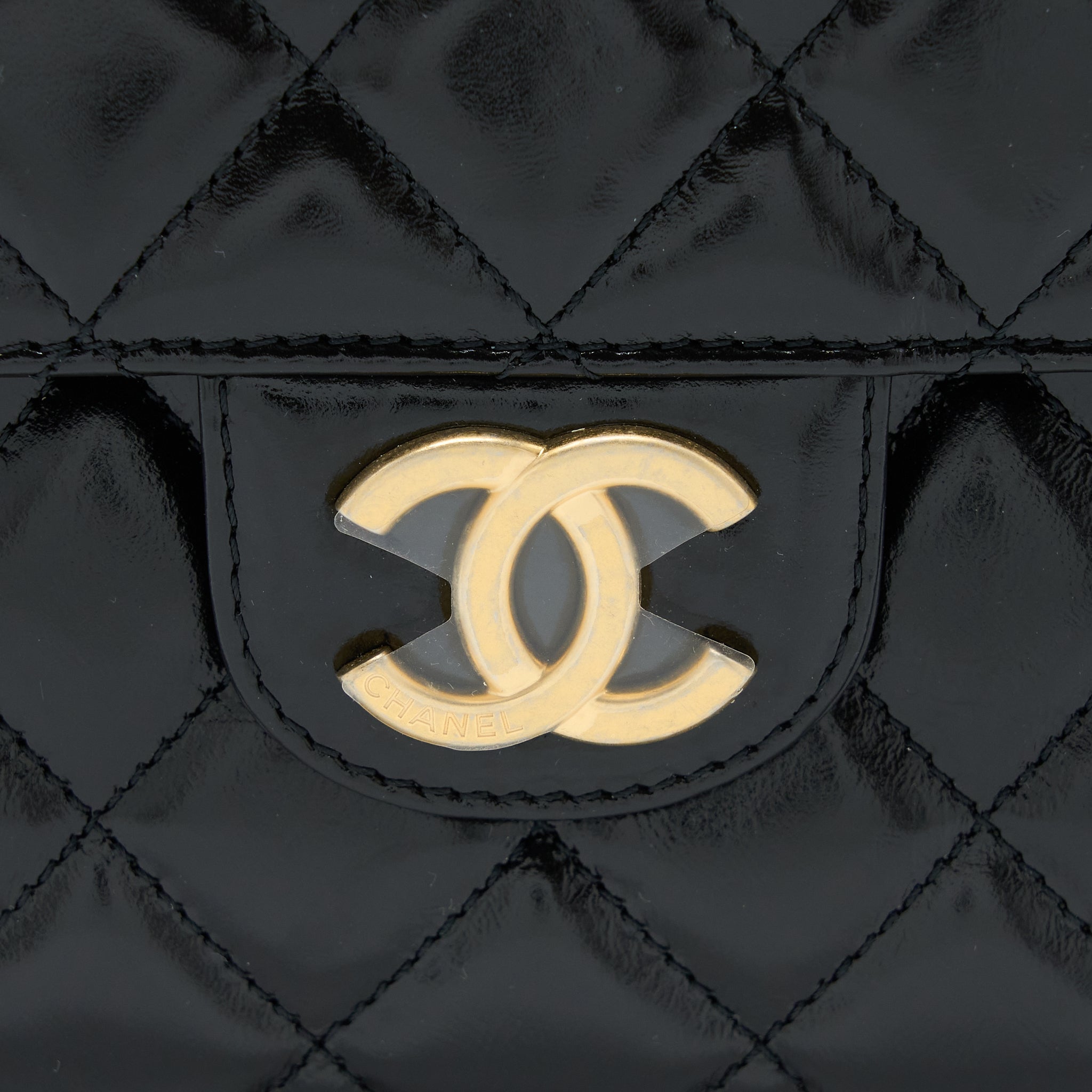 Chanel 23C Hobo Bag Shiny Calfskin Black Brushed  (Microchip)