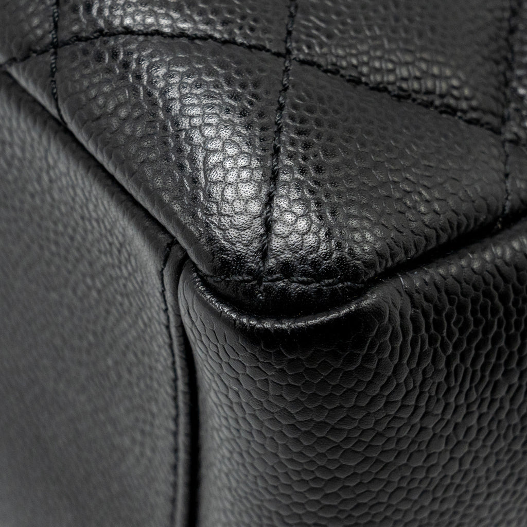 Chanel Petit Shopping Tote Bag Caviar Black