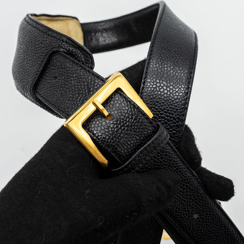 Chanel Vintage Travel Bag Caviar Black