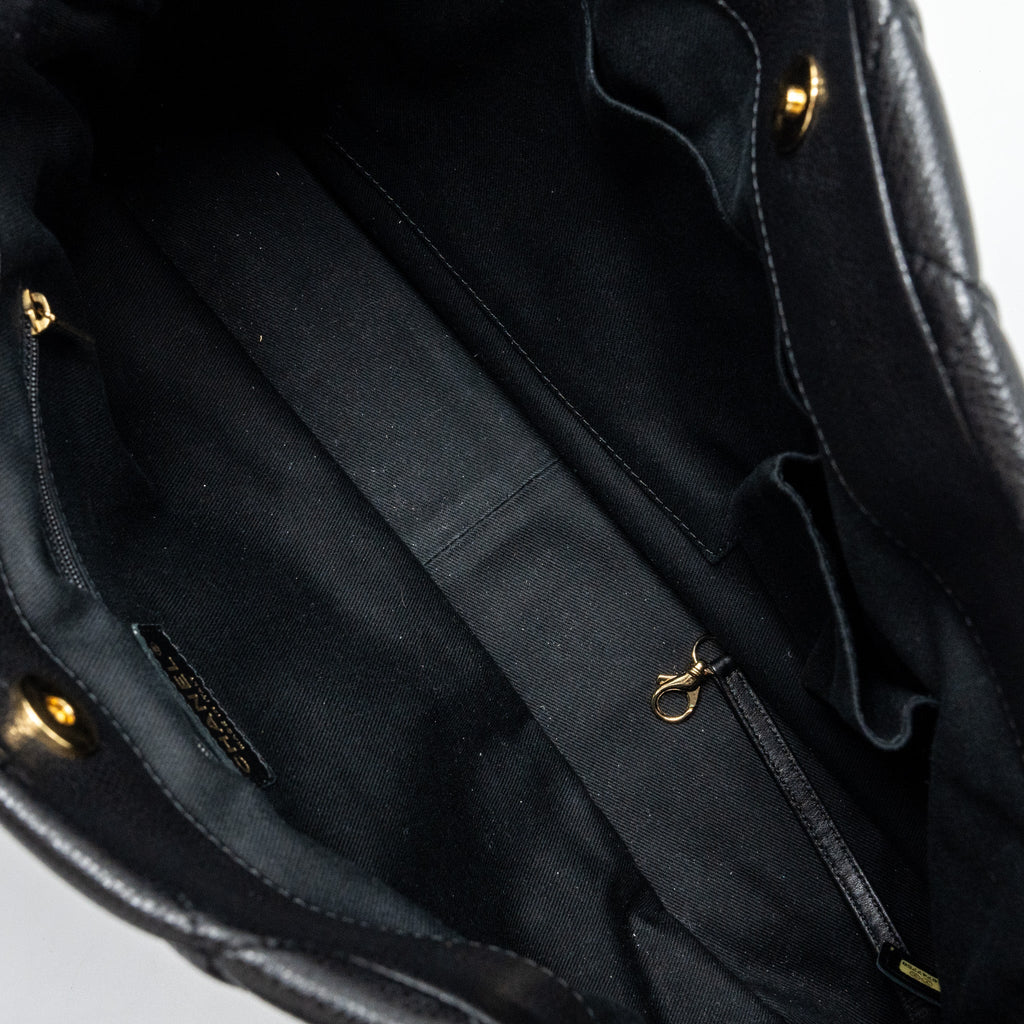 Chanel Matelasse Chain Tote Bag Caviar Black