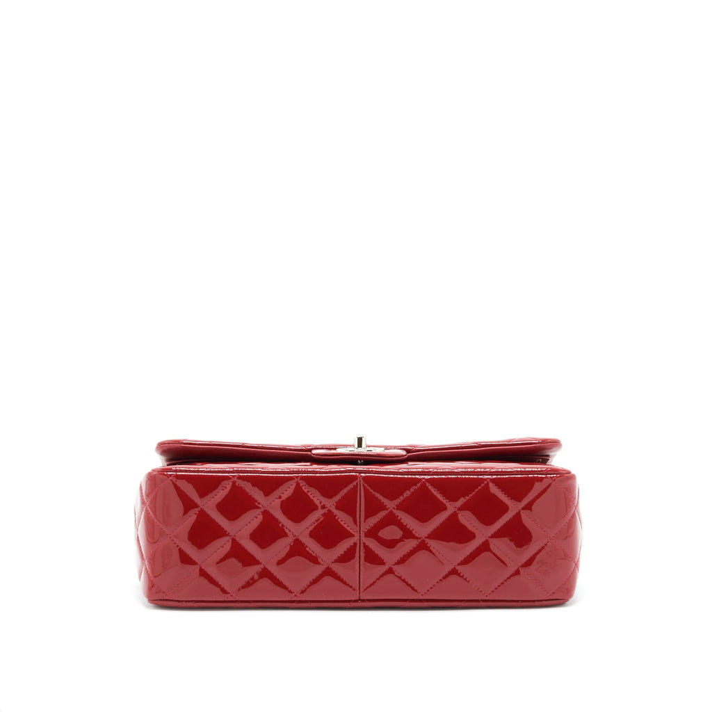 Chanel Jumbo Classic Flap Bag Patent Red