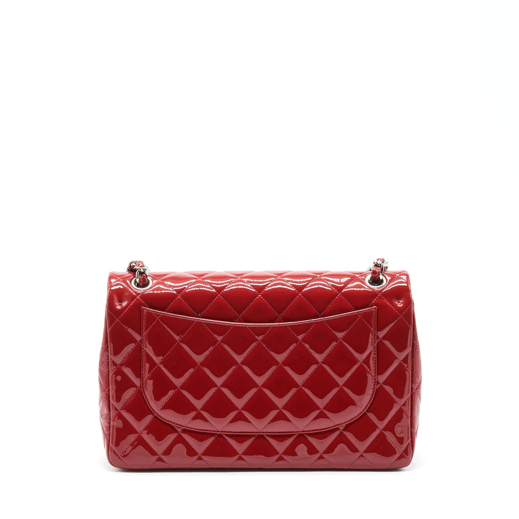 Chanel Jumbo Classic Flap Bag Patent Red