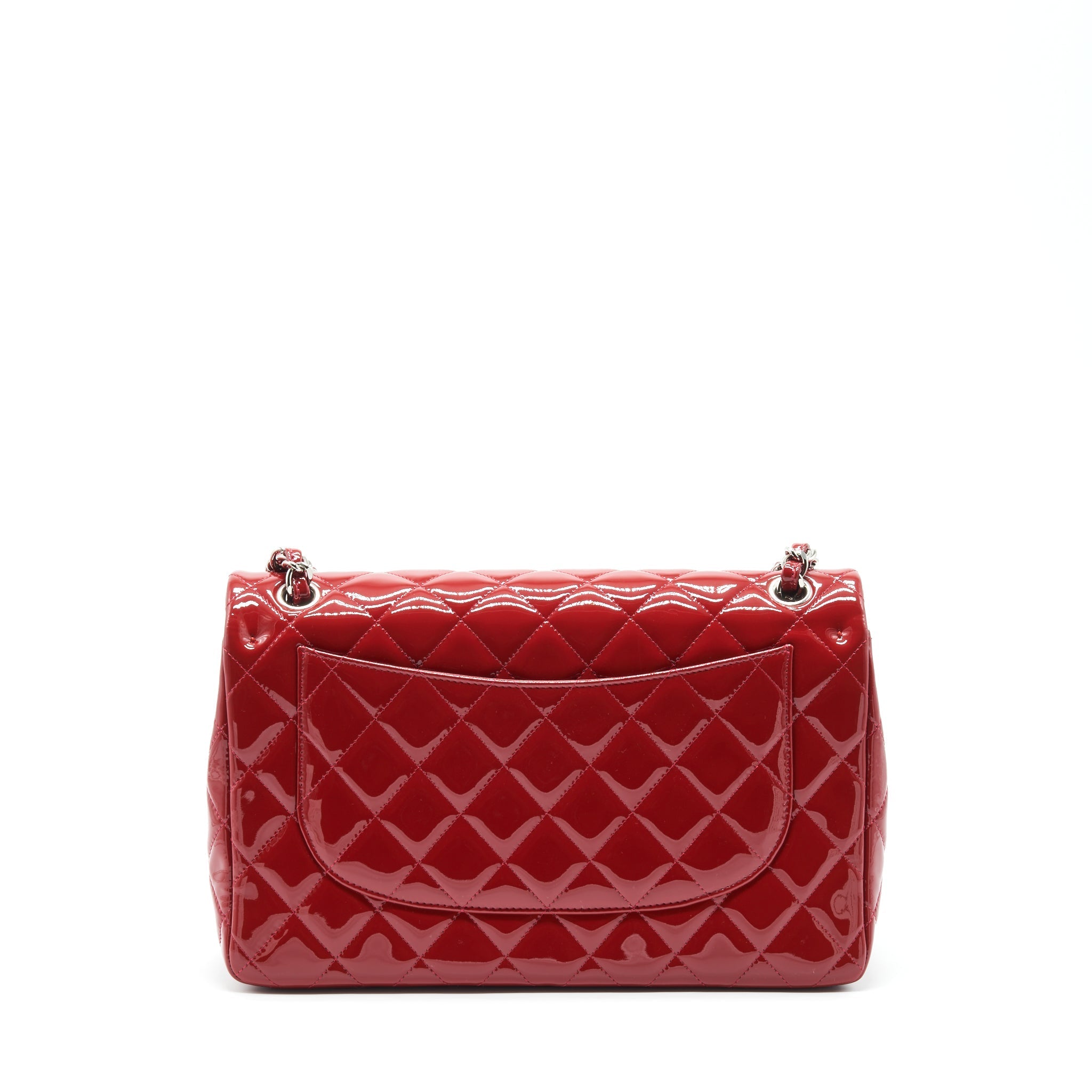 Chanel Jumbo Classic Flap Bag Patent Red
