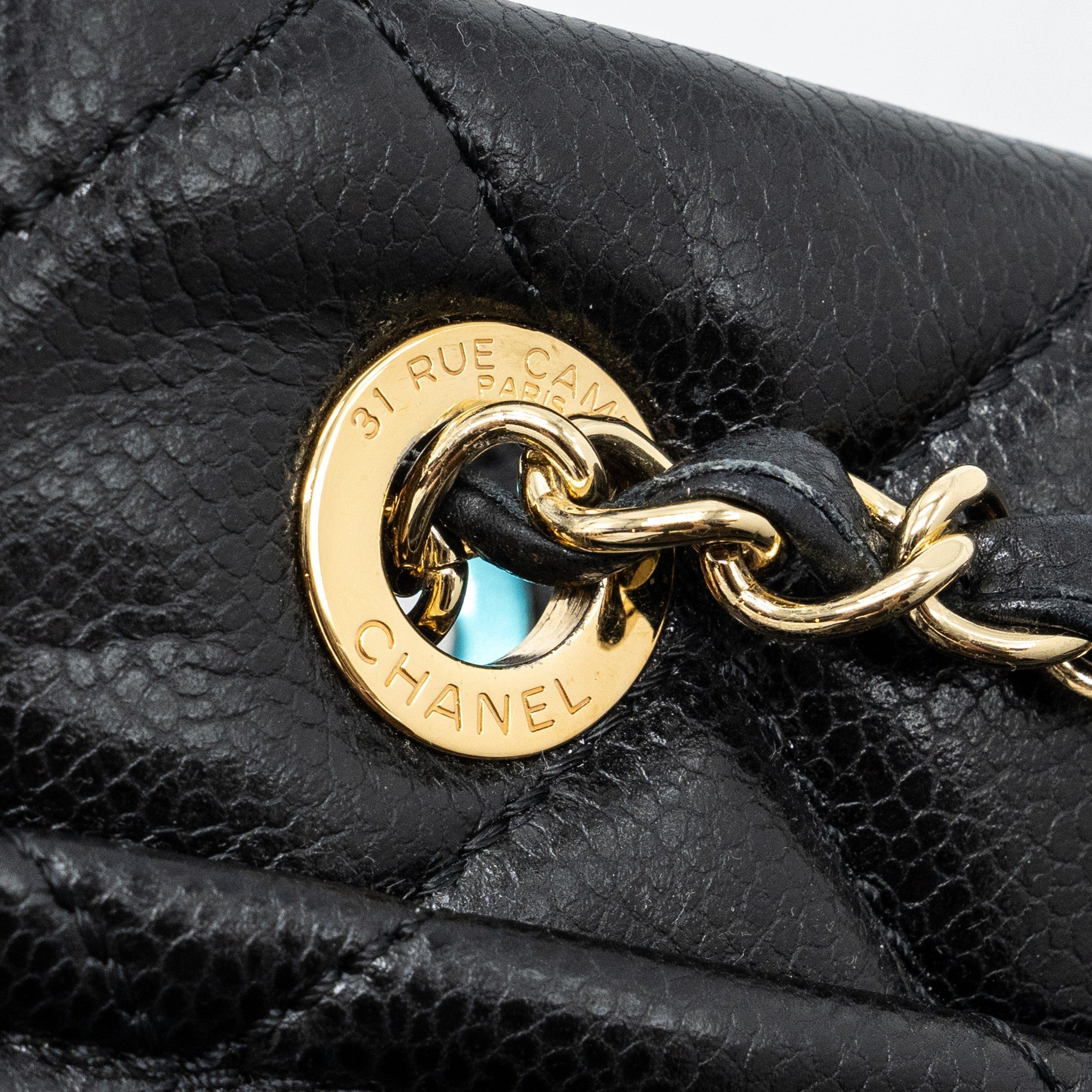 Chanel Matelasse Chain Tote Bag Caviar Black