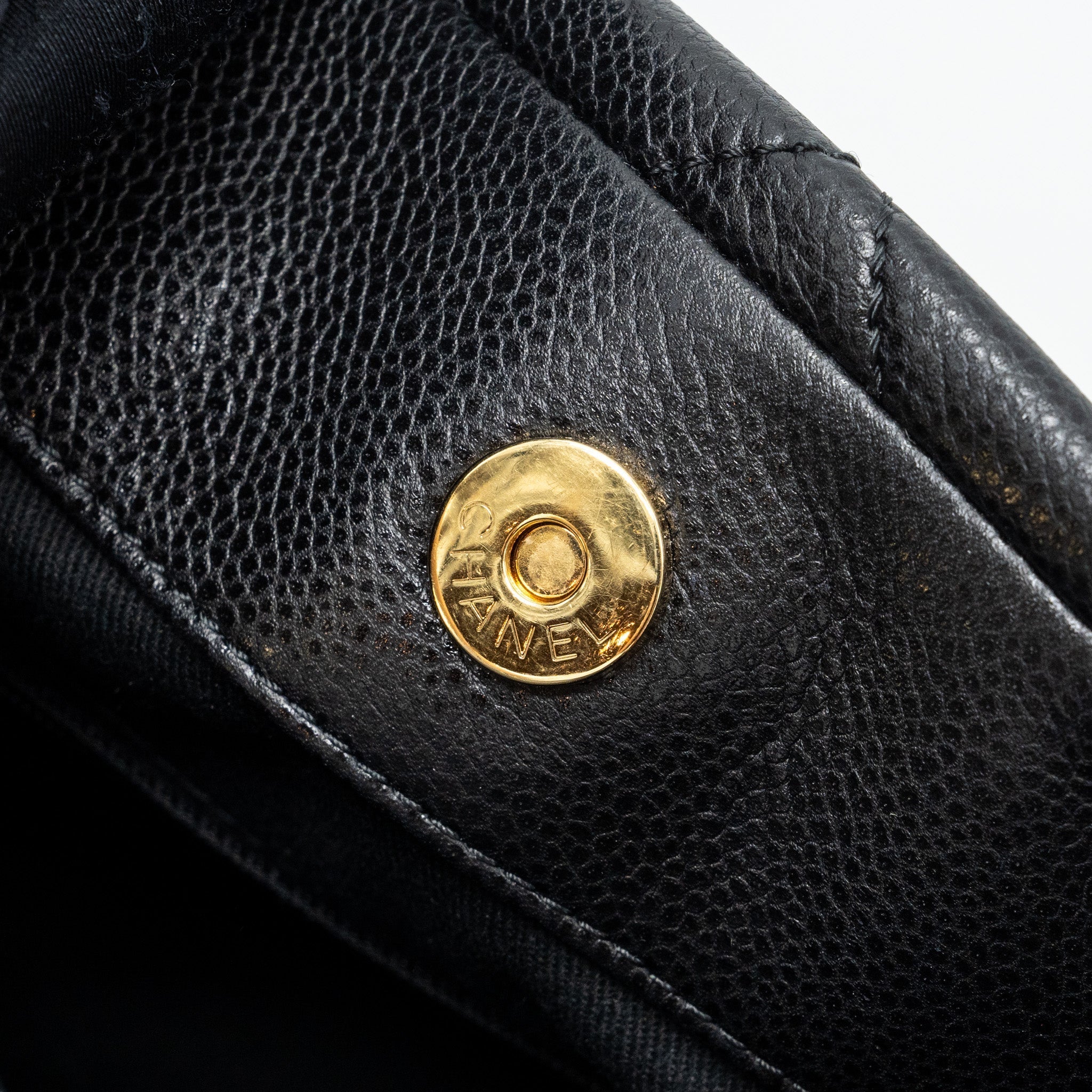 Chanel Matelasse Chain Tote Bag Caviar Black