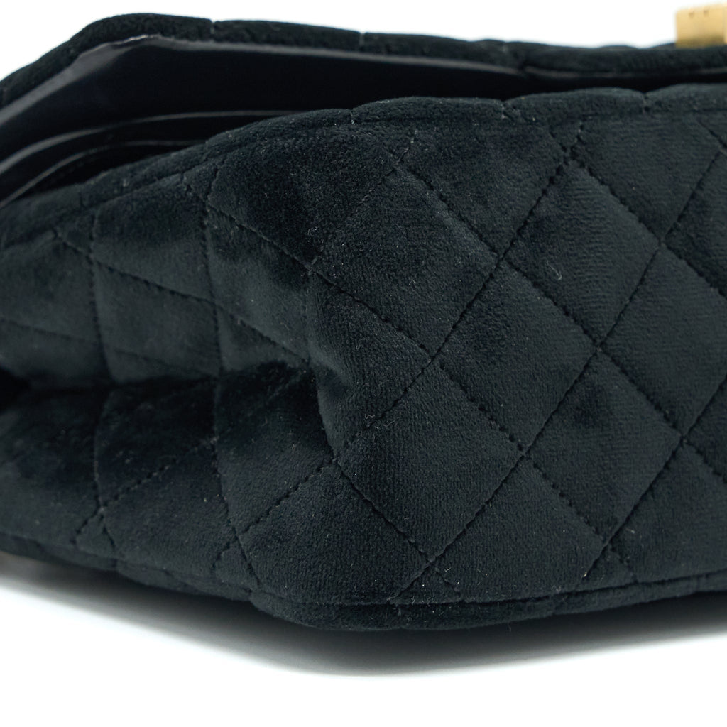 Chanel Small 2.55 Reissue Flap Bag Velvet Black