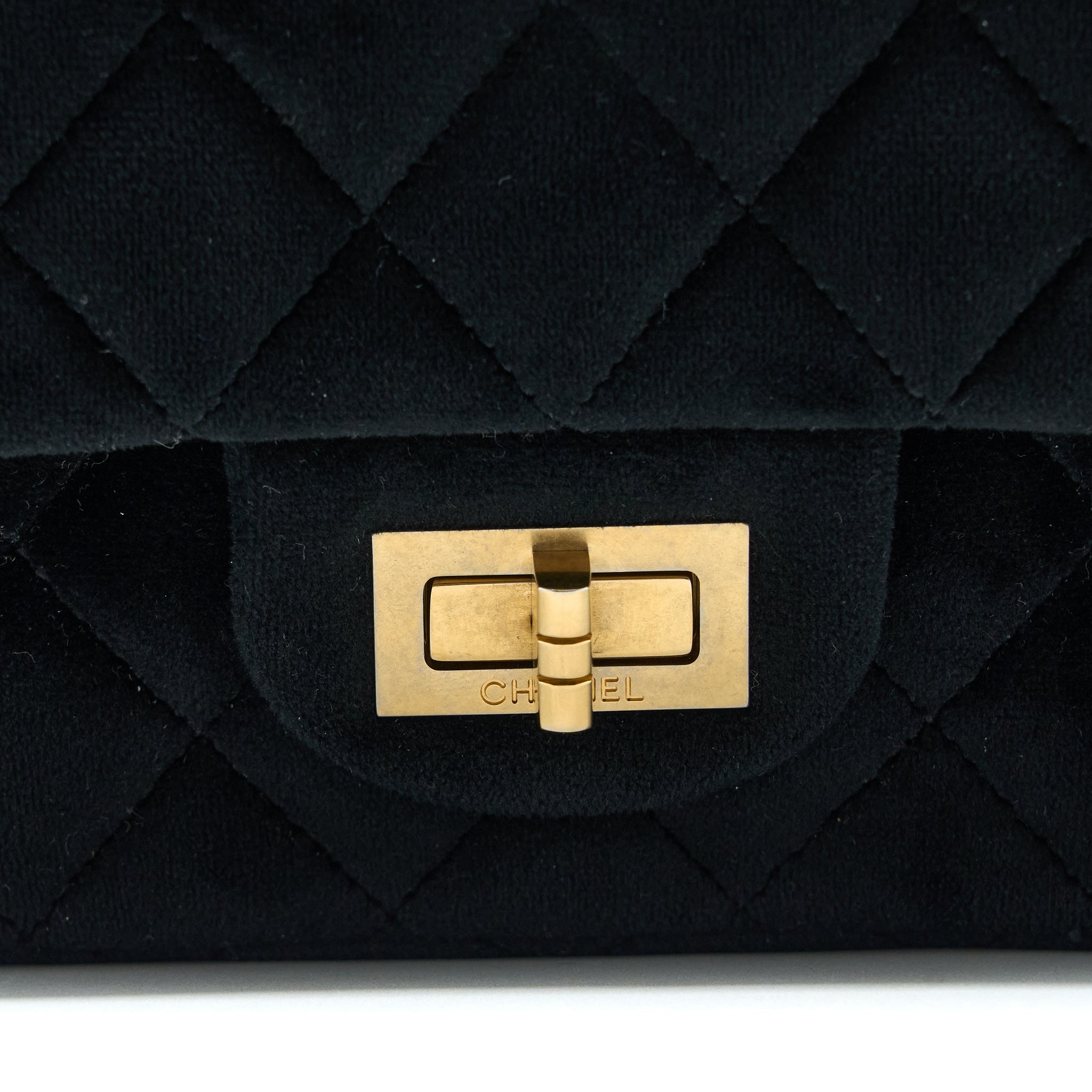 Chanel Small 2.55 Reissue Flap Bag Velvet Black