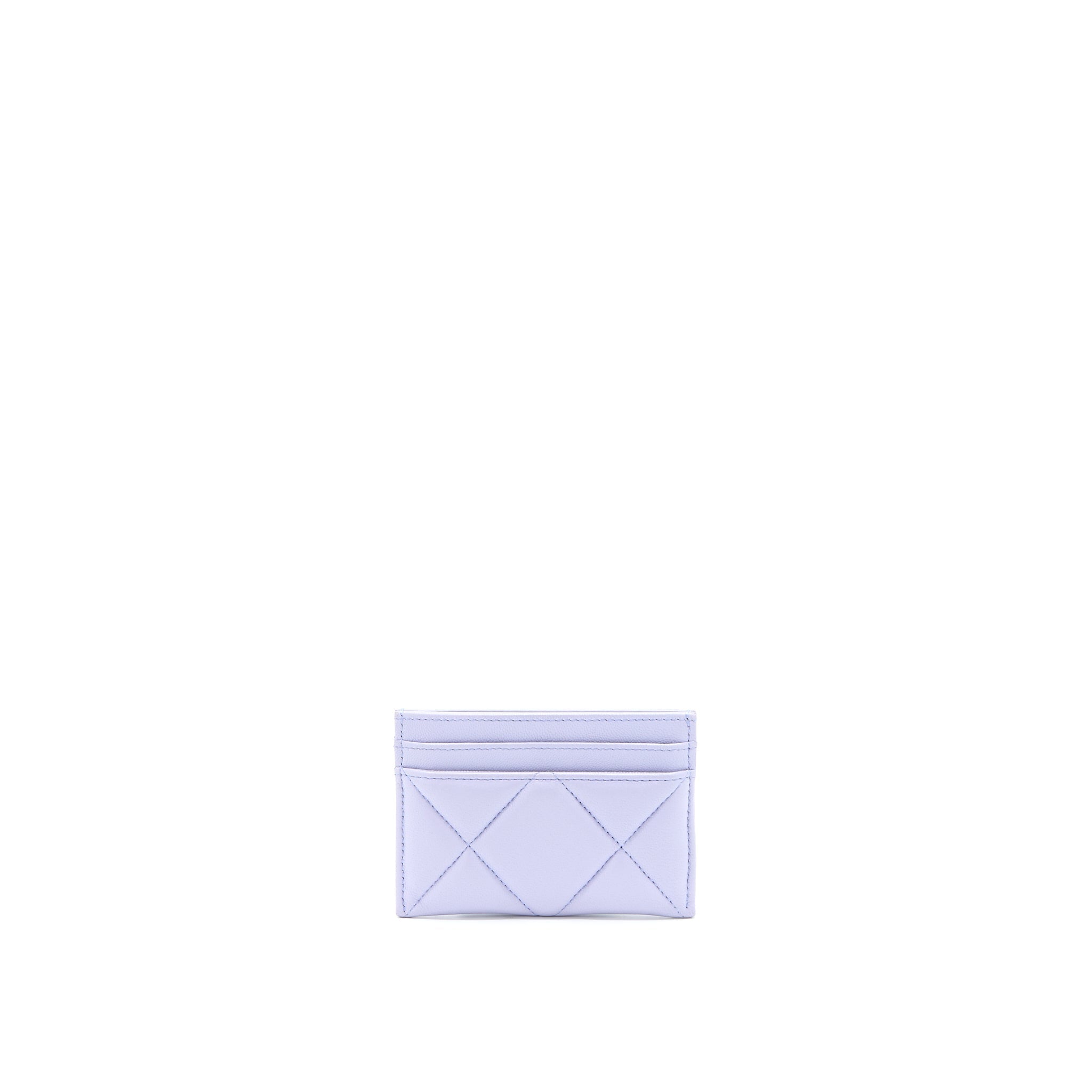 Chanel 19 Card Holder Lambskin Light Purple