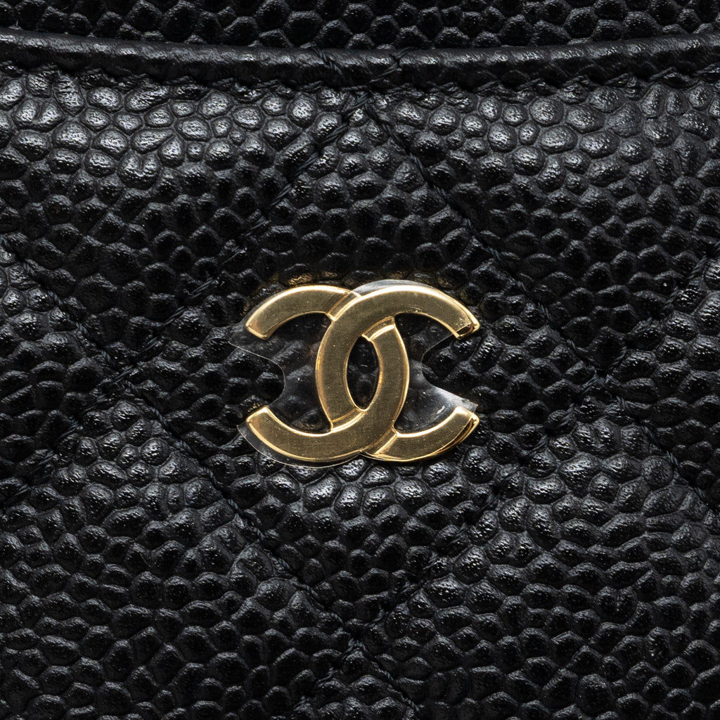 Chanel Classic Card Holder Caviar Black (Microchip)