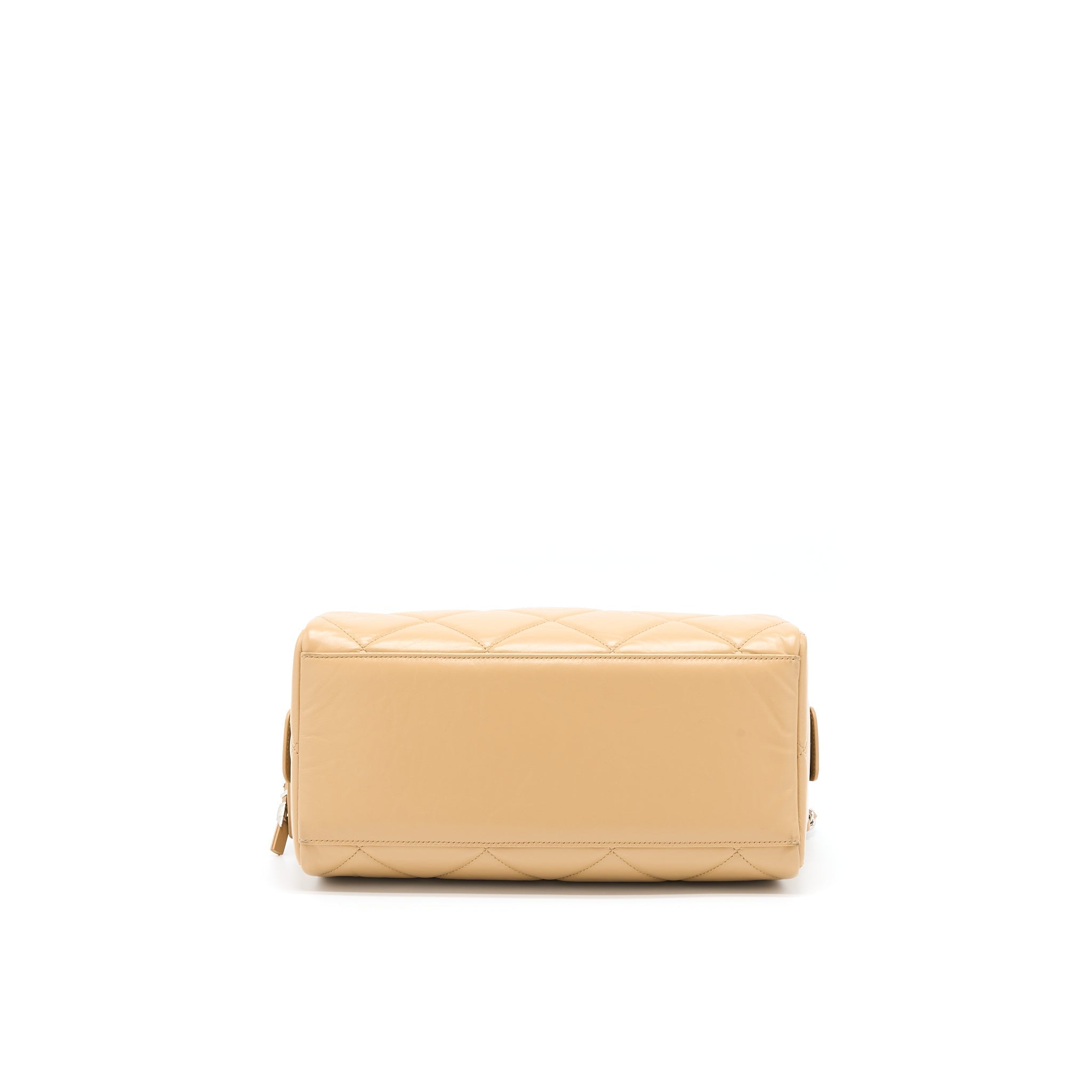 Chanel Bowling Bag Aged Calfskin Beige
