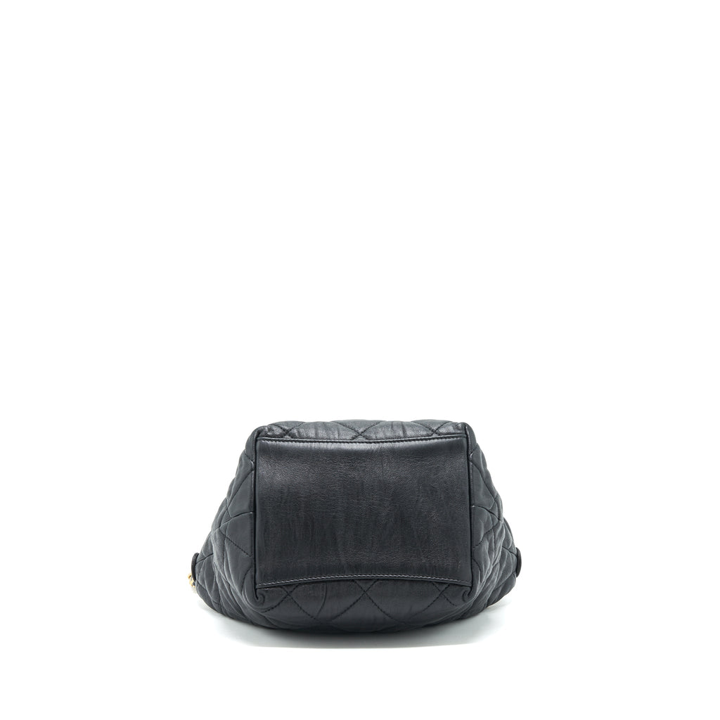 Chanel Hobo Crossbody Bag Lambskin Black