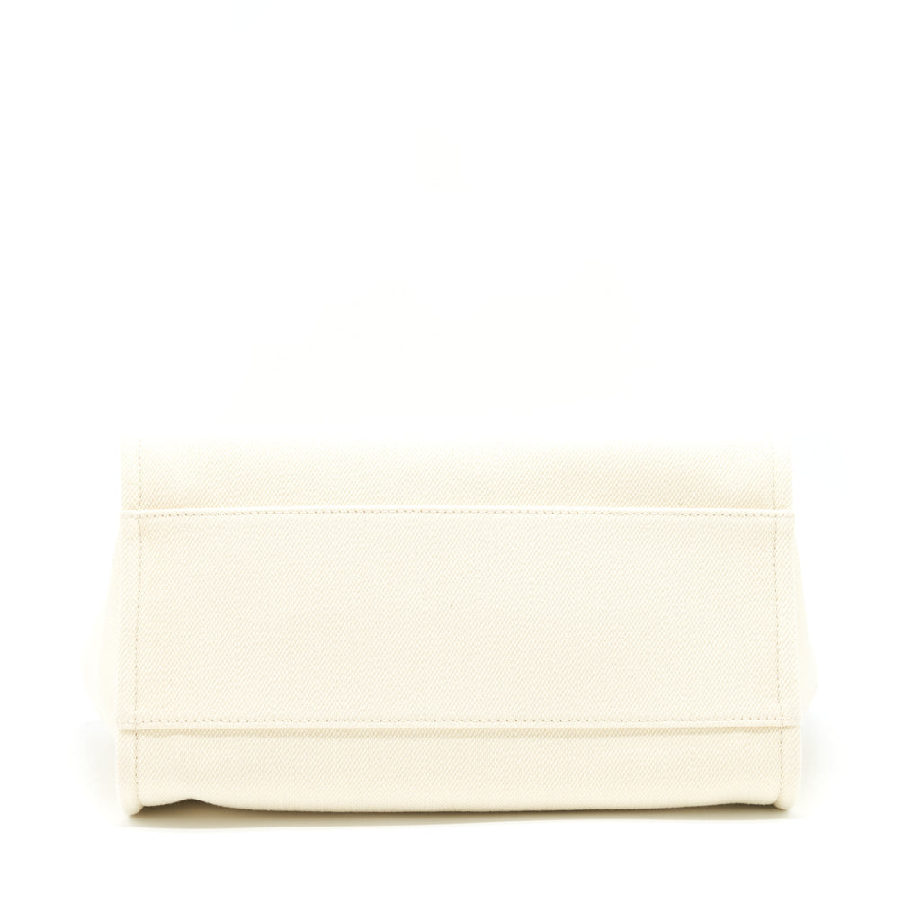 Chanel Deauville Tote Bag Canvas Light Beige L