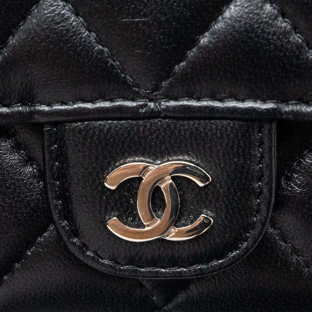 Chanel Classic Flap card holder Lambskin Black