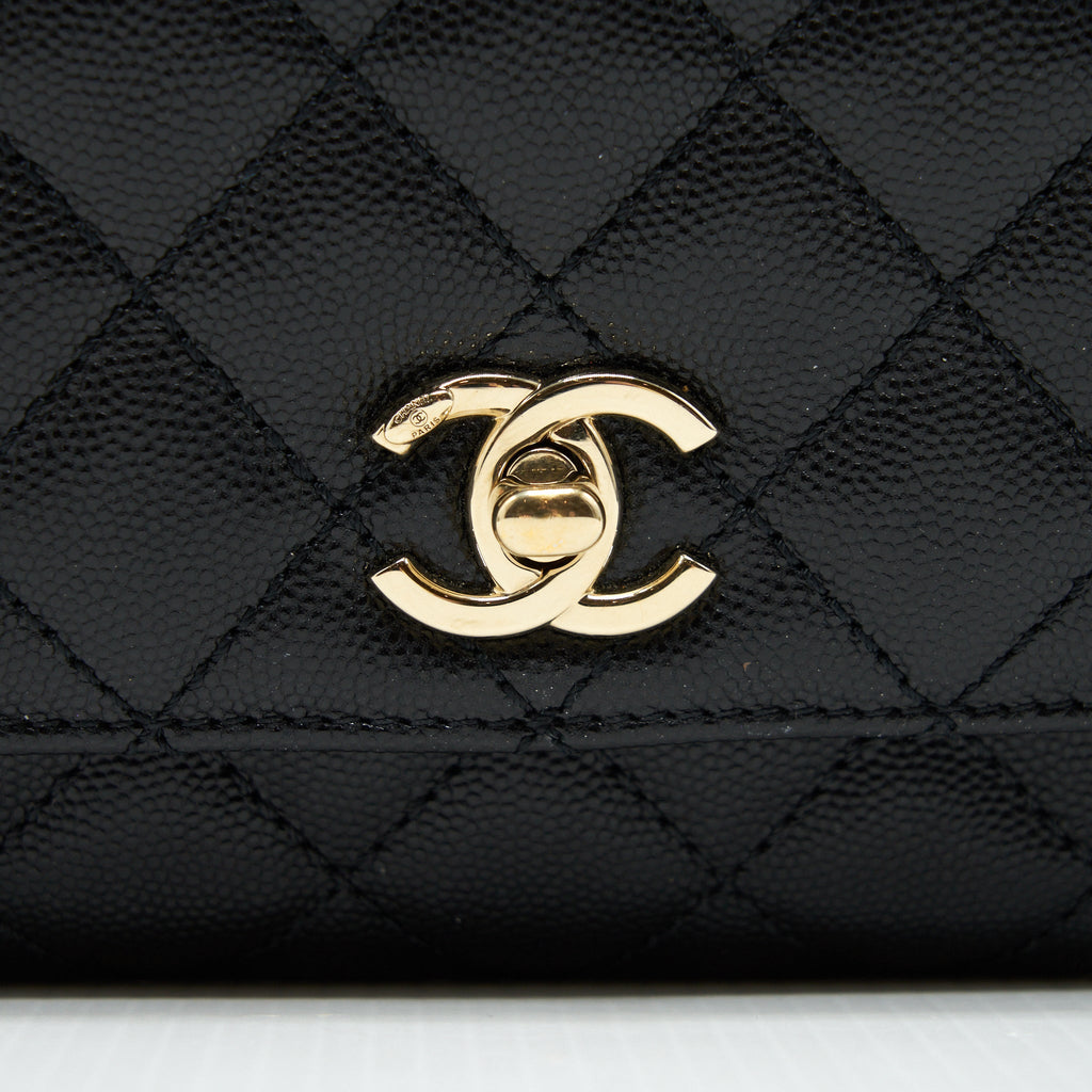 Chanel Mini Coco Handle 20cm Caviar Black L