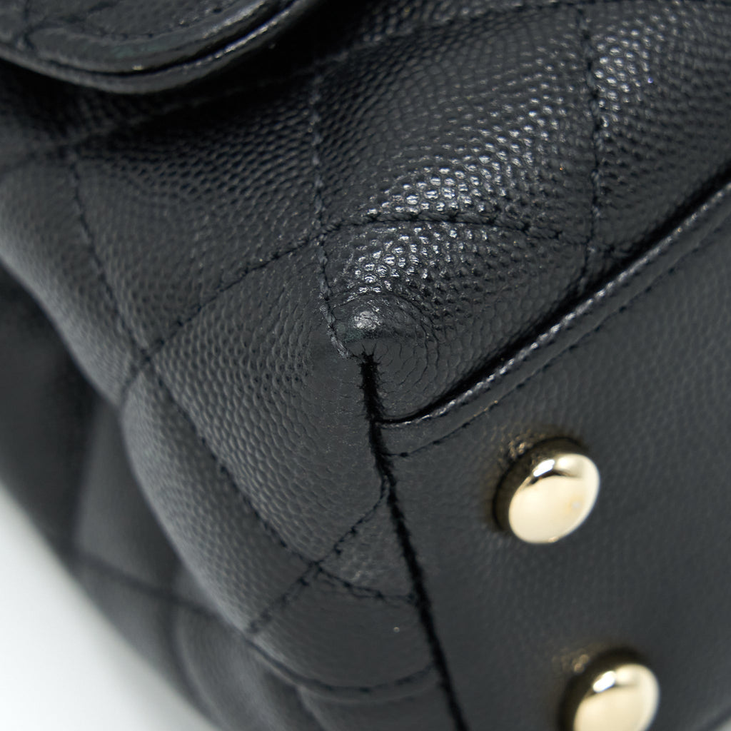 Chanel Mini Coco Handle 20cm Caviar Black L