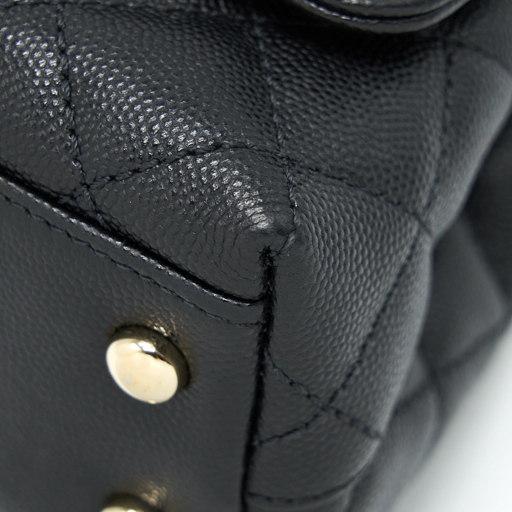Chanel Mini Coco Handle 20cm Caviar Black L