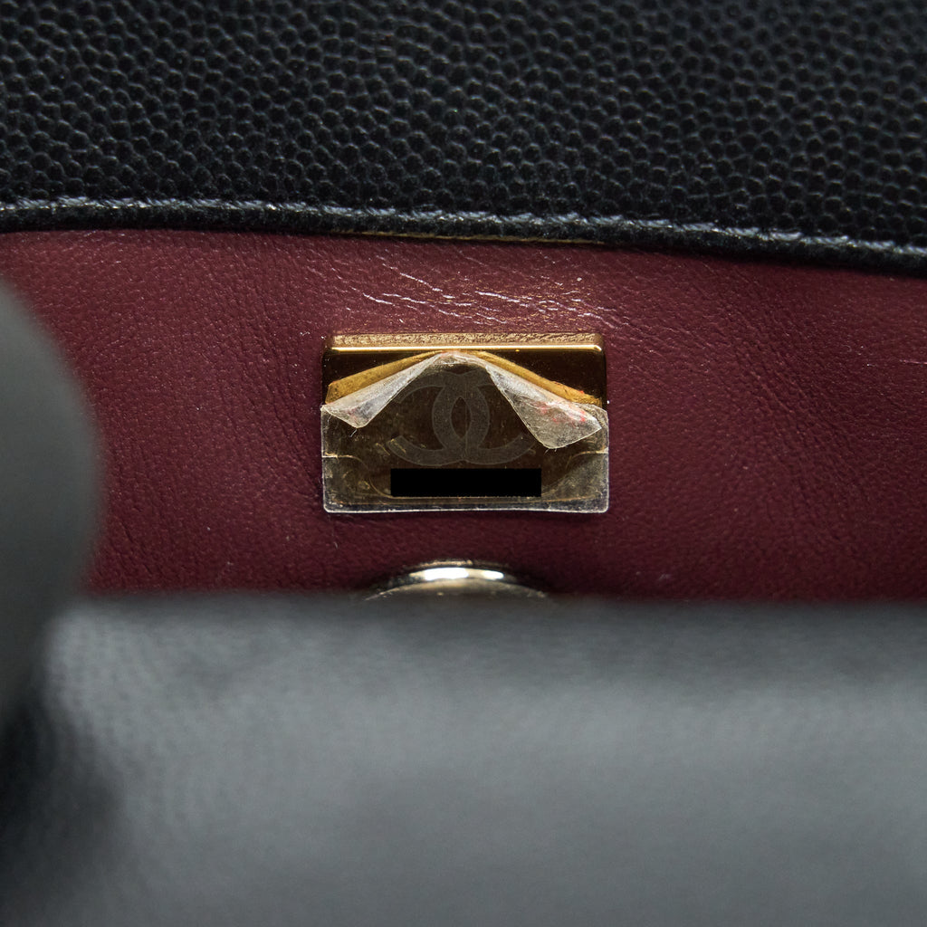 Chanel Mini Coco Handle 20cm Caviar Black L