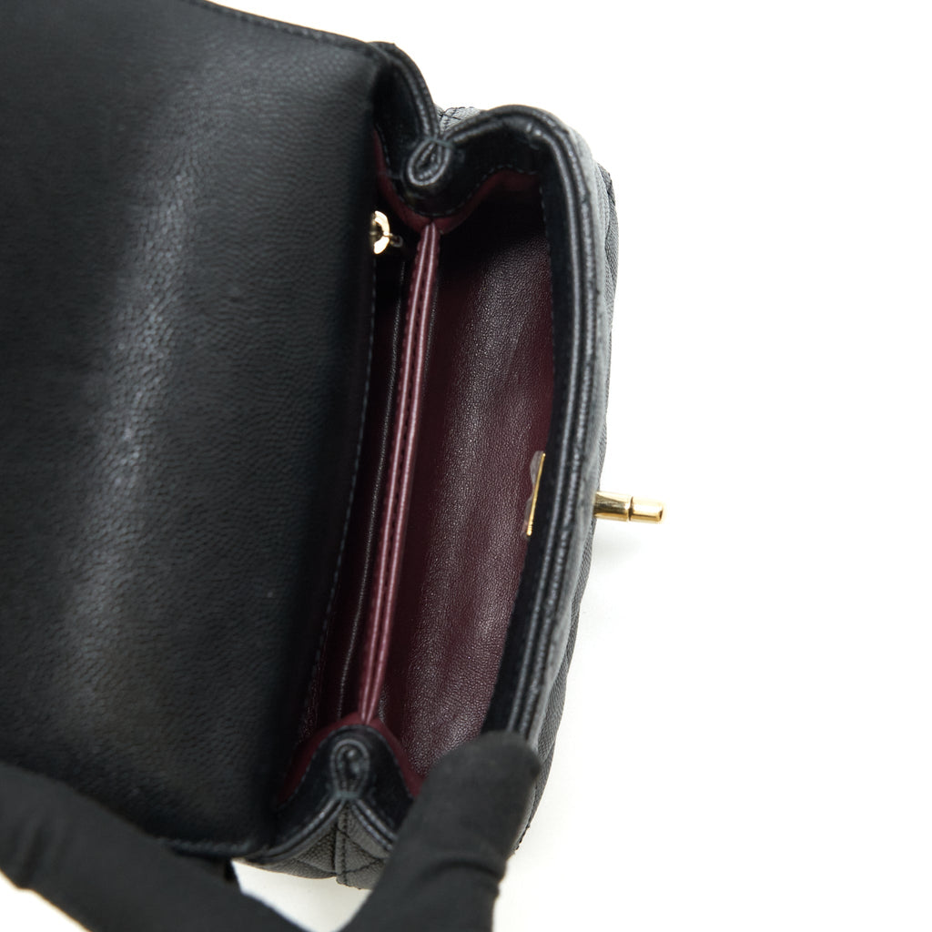 Chanel Mini Coco Handle 20cm Caviar Black L