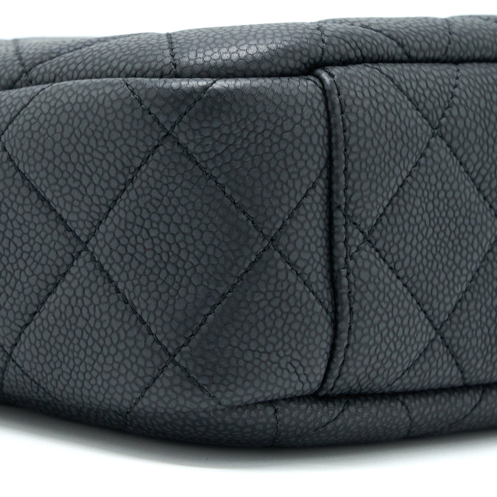 Chanel Large Camera Bag Grained Calfskin Dark Grey L