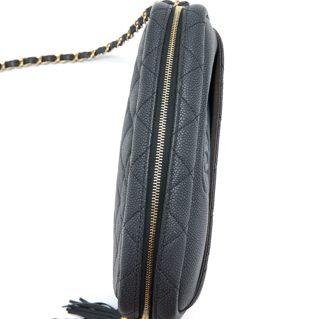 Chanel Large Camera Bag Grained Calfskin Dark Grey L