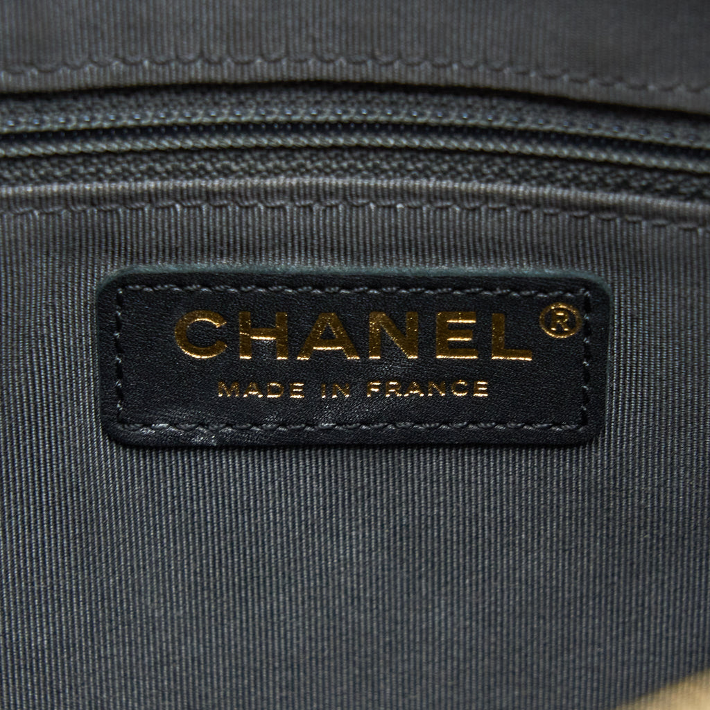 Chanel Large Camera Bag Grained Calfskin Dark Grey L