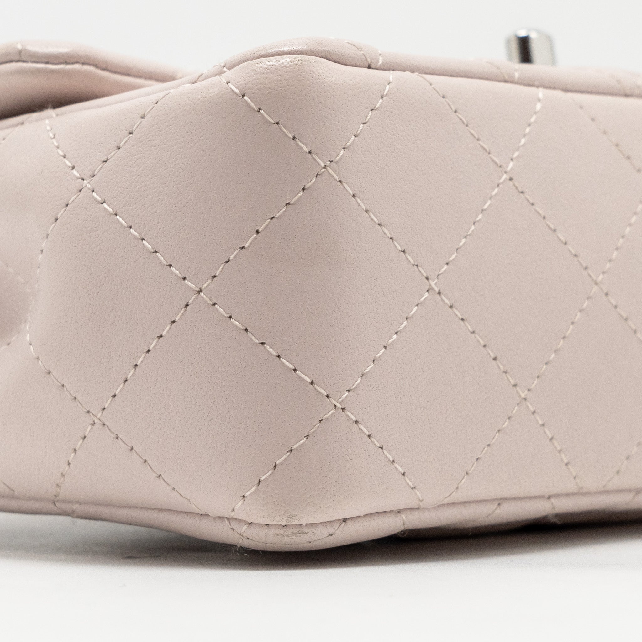 Chanel Mini Rectangular Flap Bag Lambskin Light Pink  (Microchip)