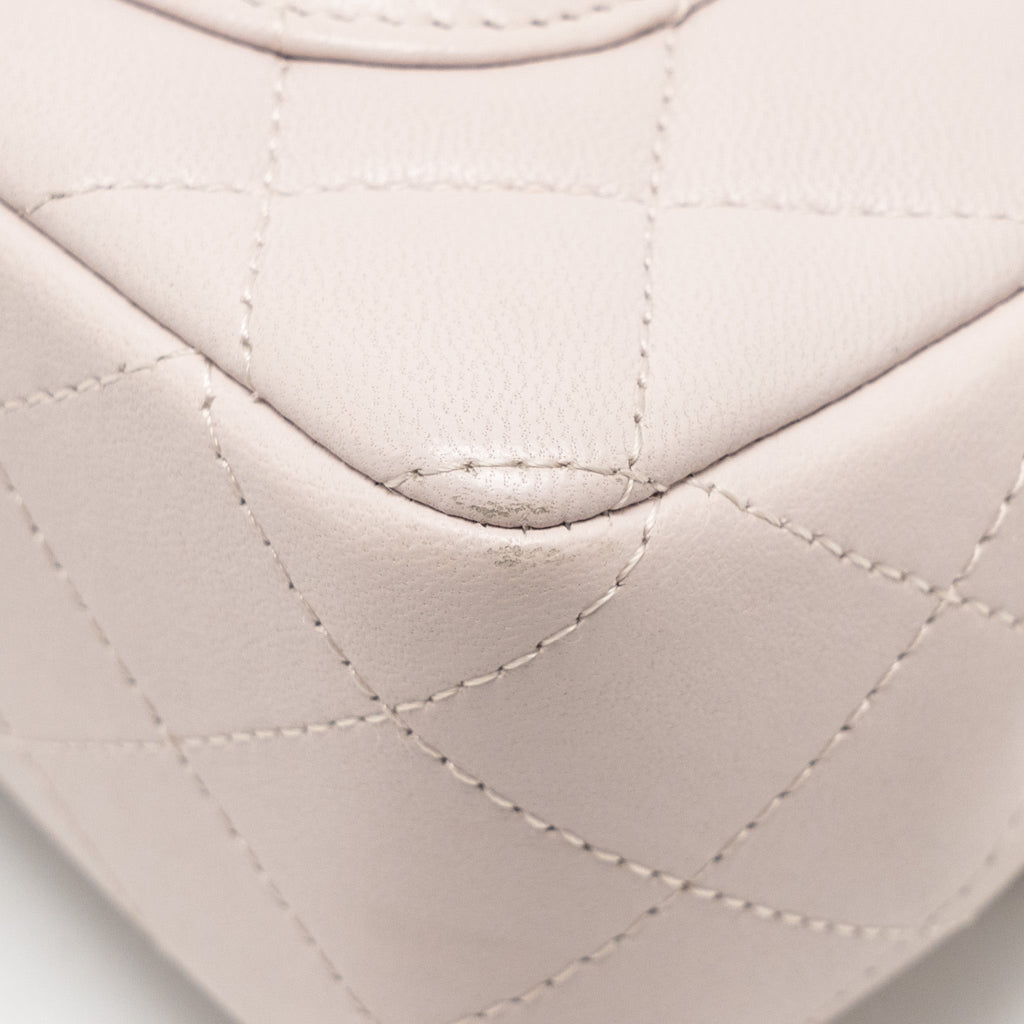 Chanel Mini Rectangular Flap Bag Lambskin Light Pink  (Microchip)