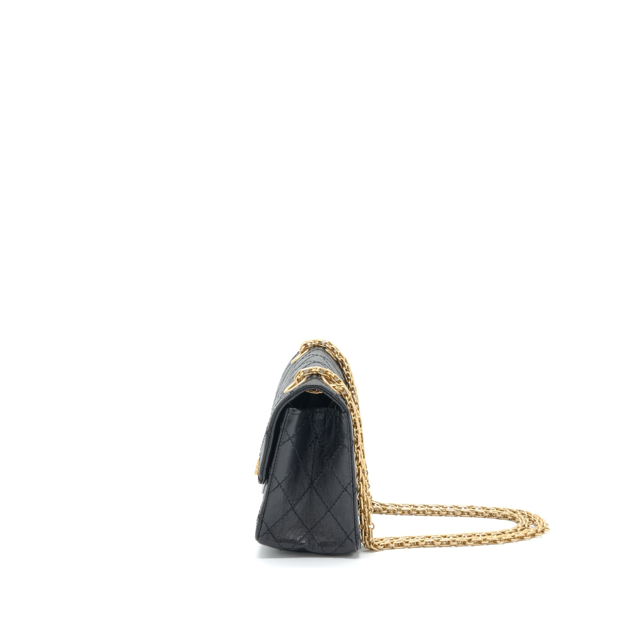 Chanel Mini 2.55 Reissue Flap Bag Aged Calfskin Black Brushed