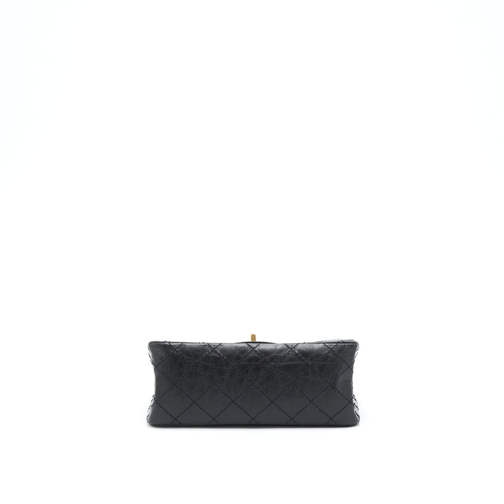 Chanel Mini 2.55 Reissue Flap Bag Aged Calfskin Black Brushed