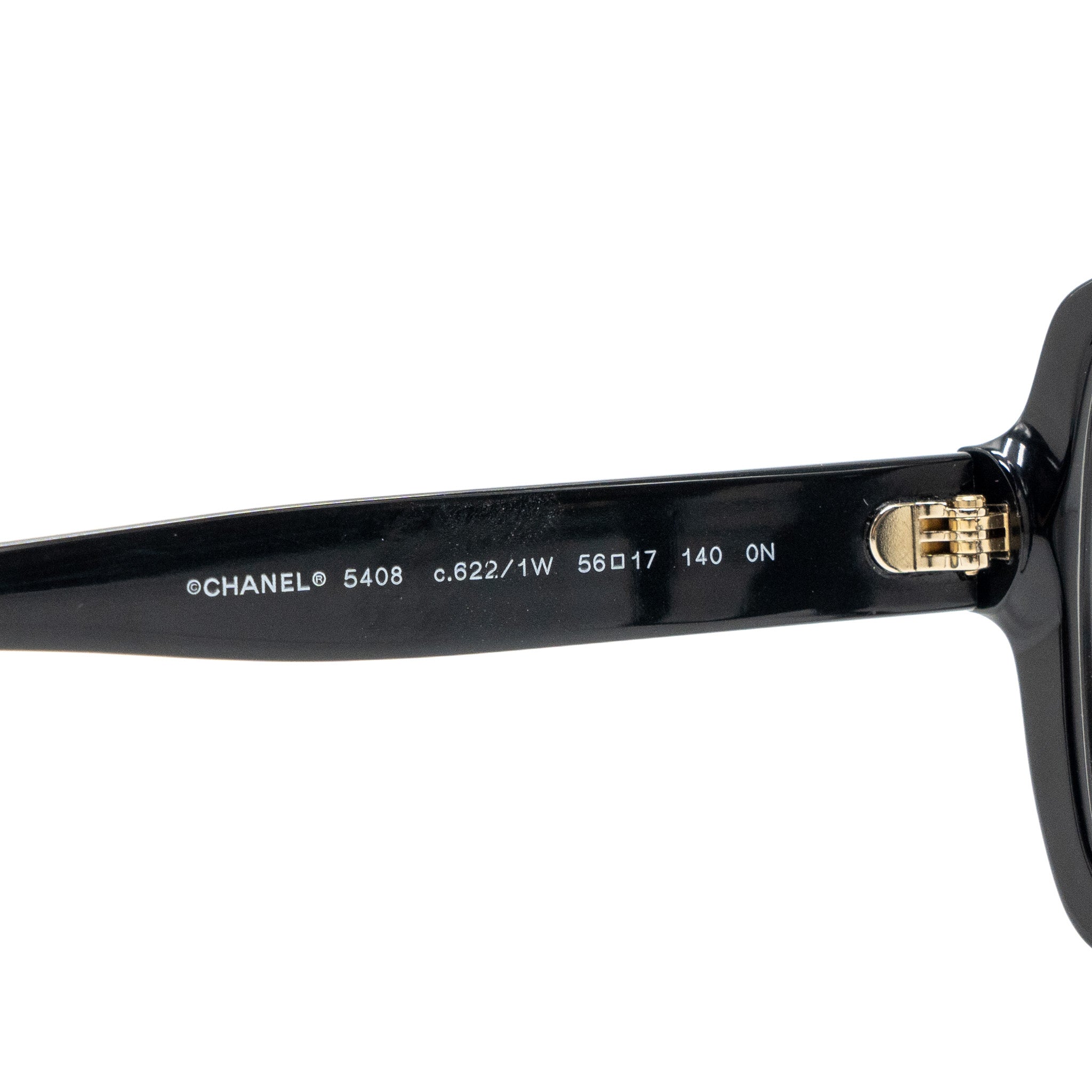 Chanel square glasses frame with chanel letter black