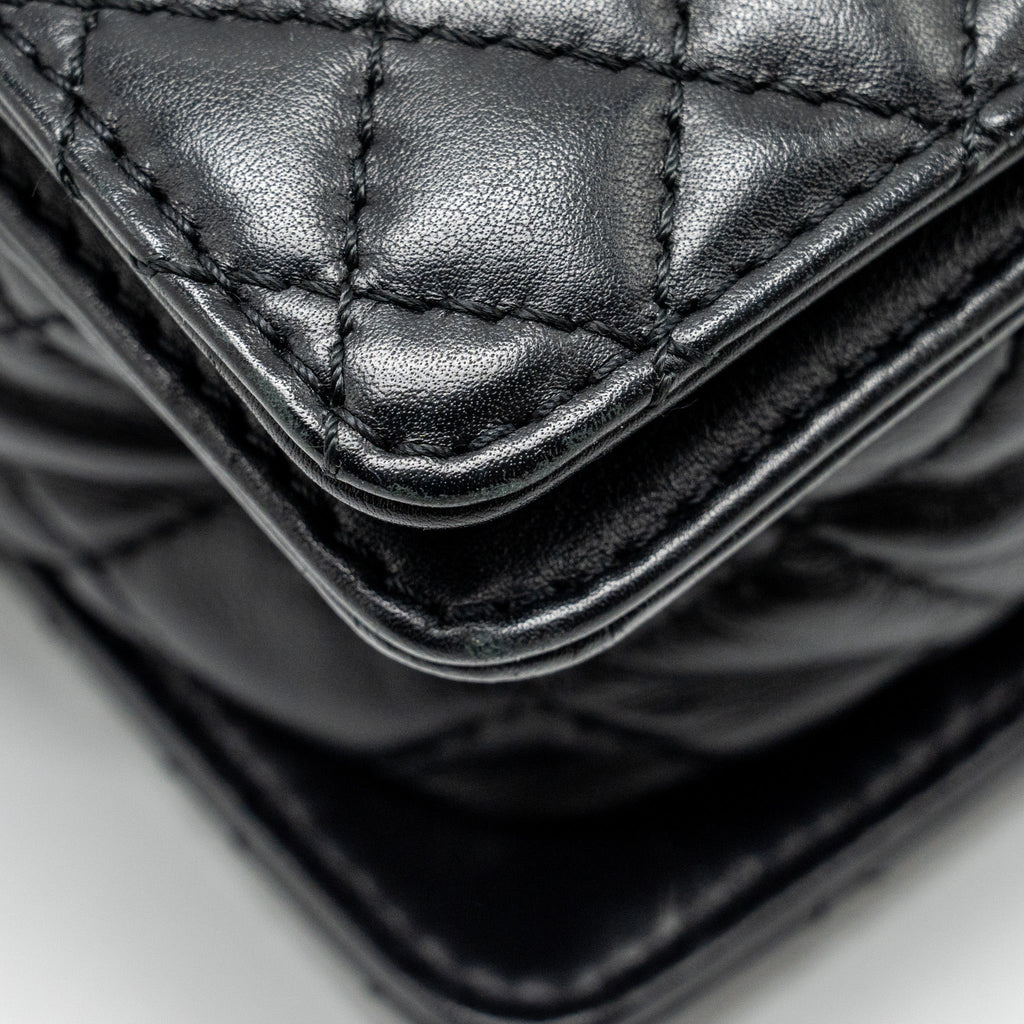 Chanel Multi Chain Boy Bag Calfskin/Tweed Black